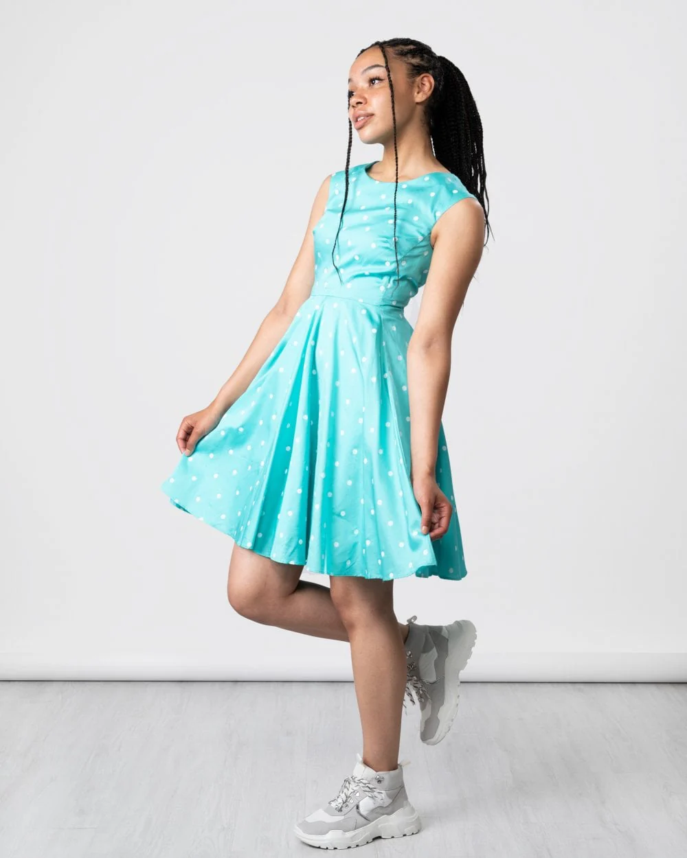 Joules Amelie Womens Dress - Ocean Green Elsa Spot - Image 5