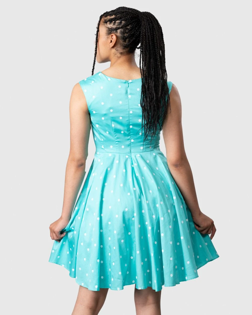 Joules Amelie Womens Dress - Ocean Green Elsa Spot - Image 6