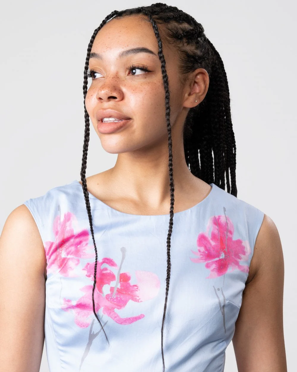 Joules Amelie Womens Dress - Sky Blue Orchid - Image 2
