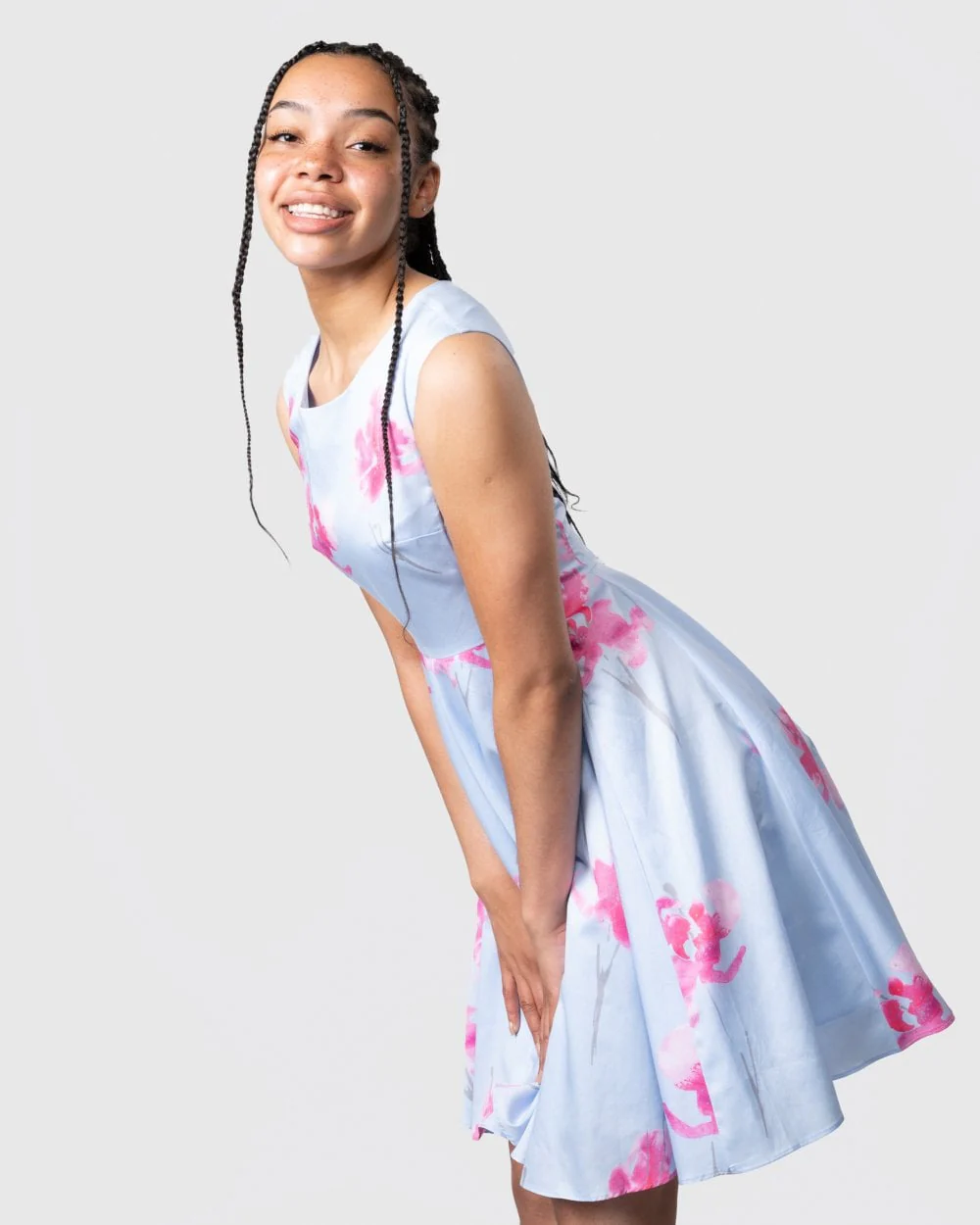 Joules Amelie Womens Dress - Sky Blue Orchid - Image 4