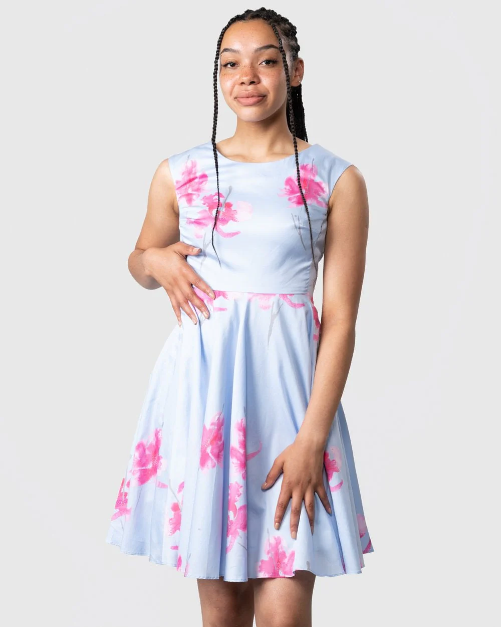 Joules Amelie Womens Dress - Sky Blue Orchid - Image 5