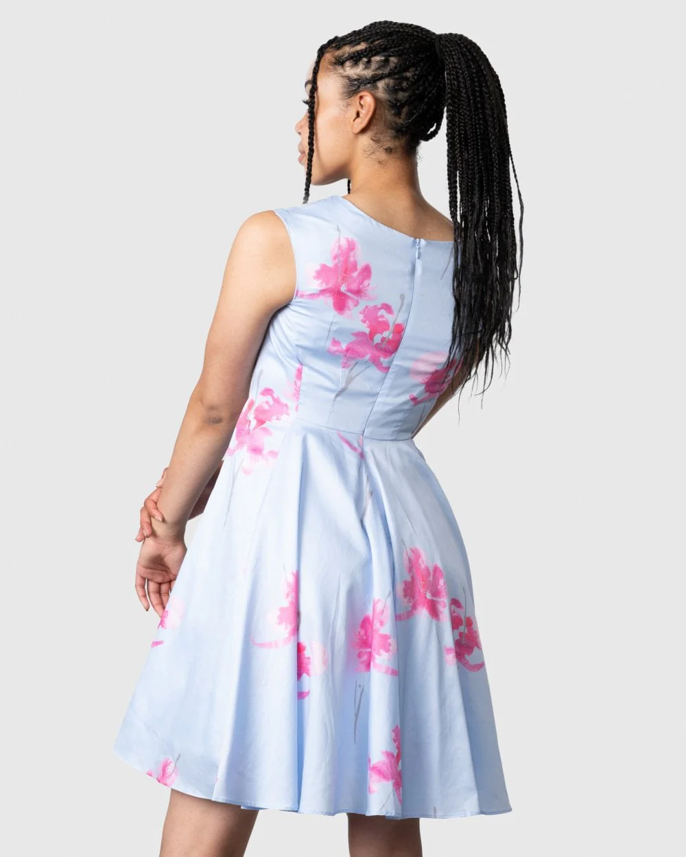 Joules Amelie Womens Dress - Sky Blue Orchid - Image 6