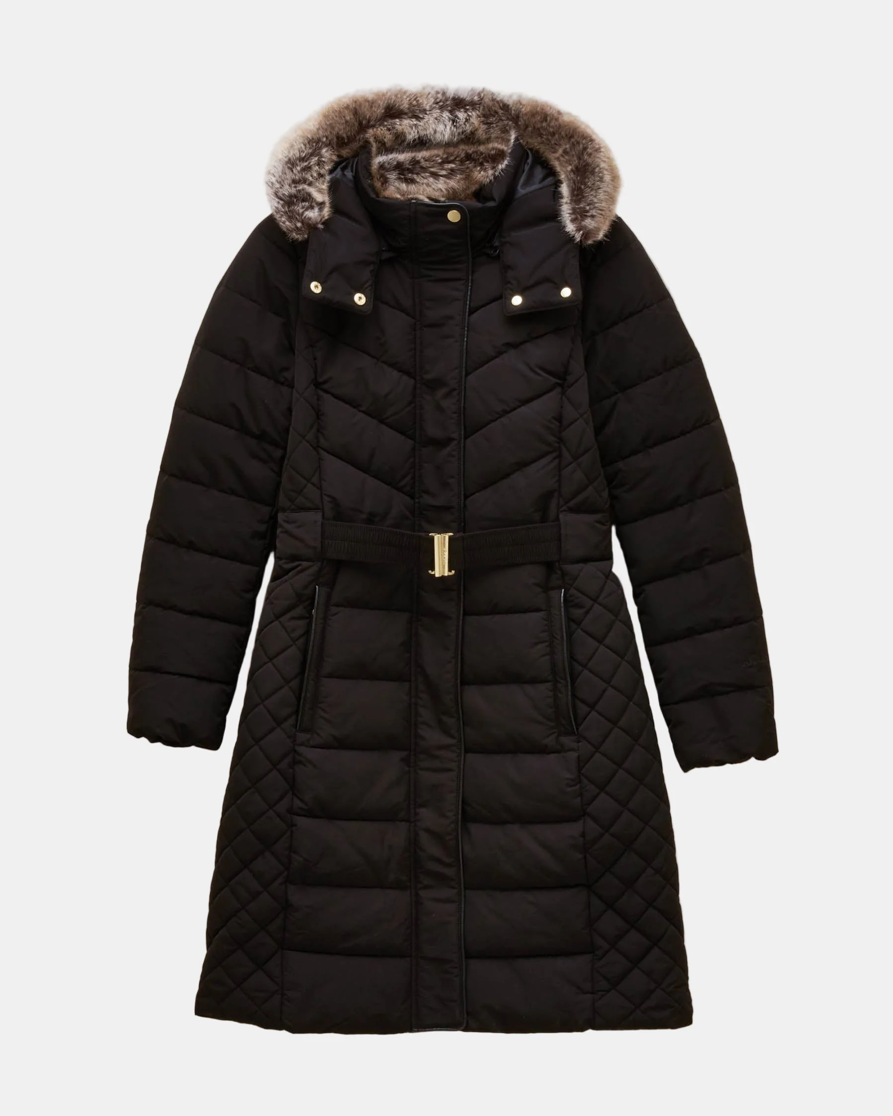 Joules Aspen Womens Long Parka - Black - Image 5