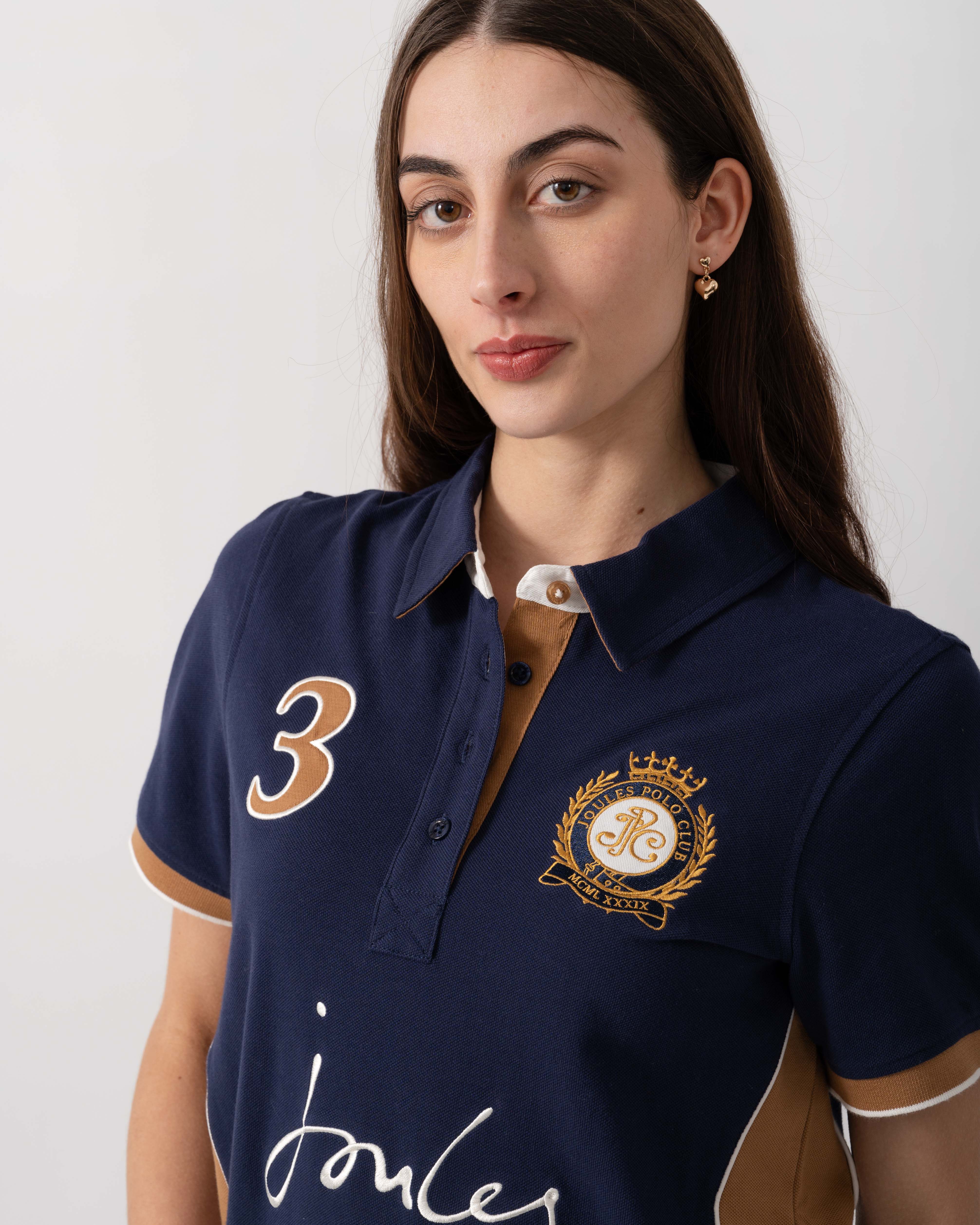Joules Beaufort Womens Polo Shirt - Navy - Image 2
