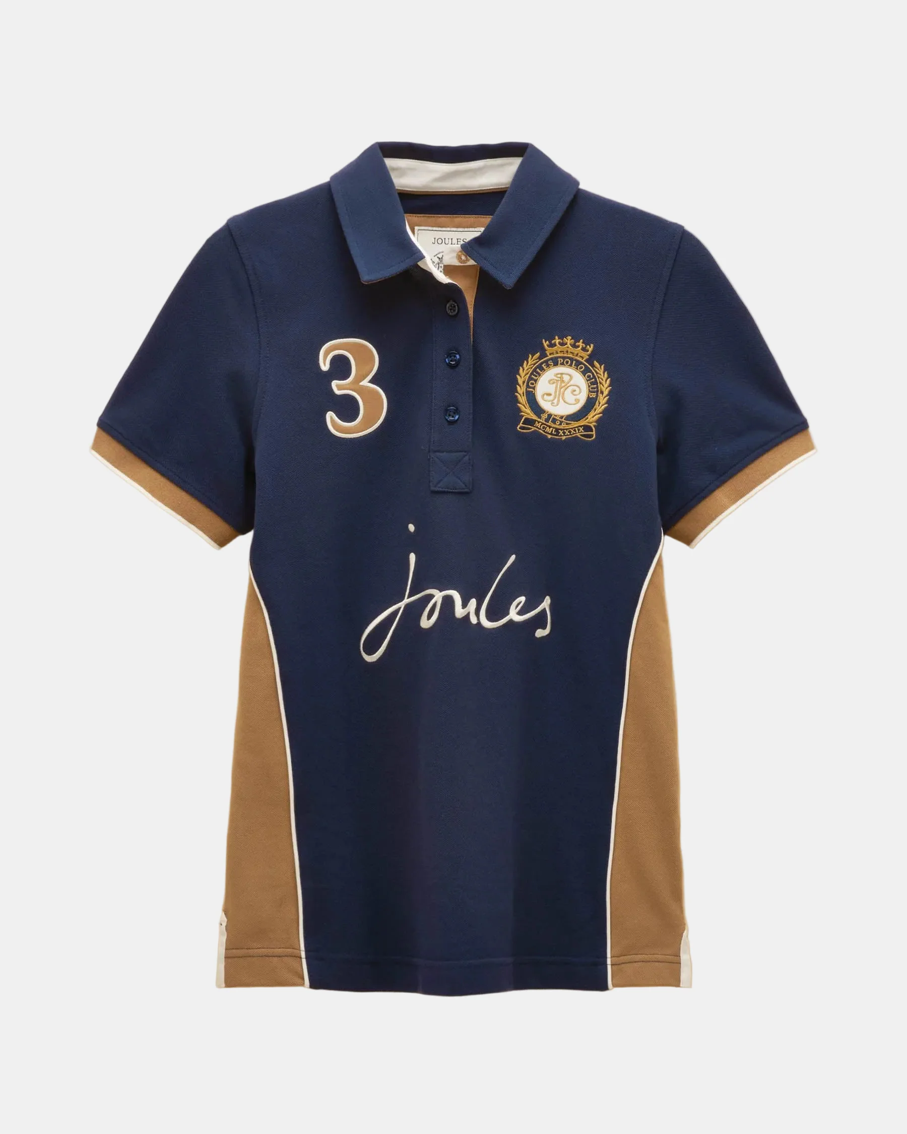 Joules Beaufort Womens Polo Shirt - Navy - Image 5