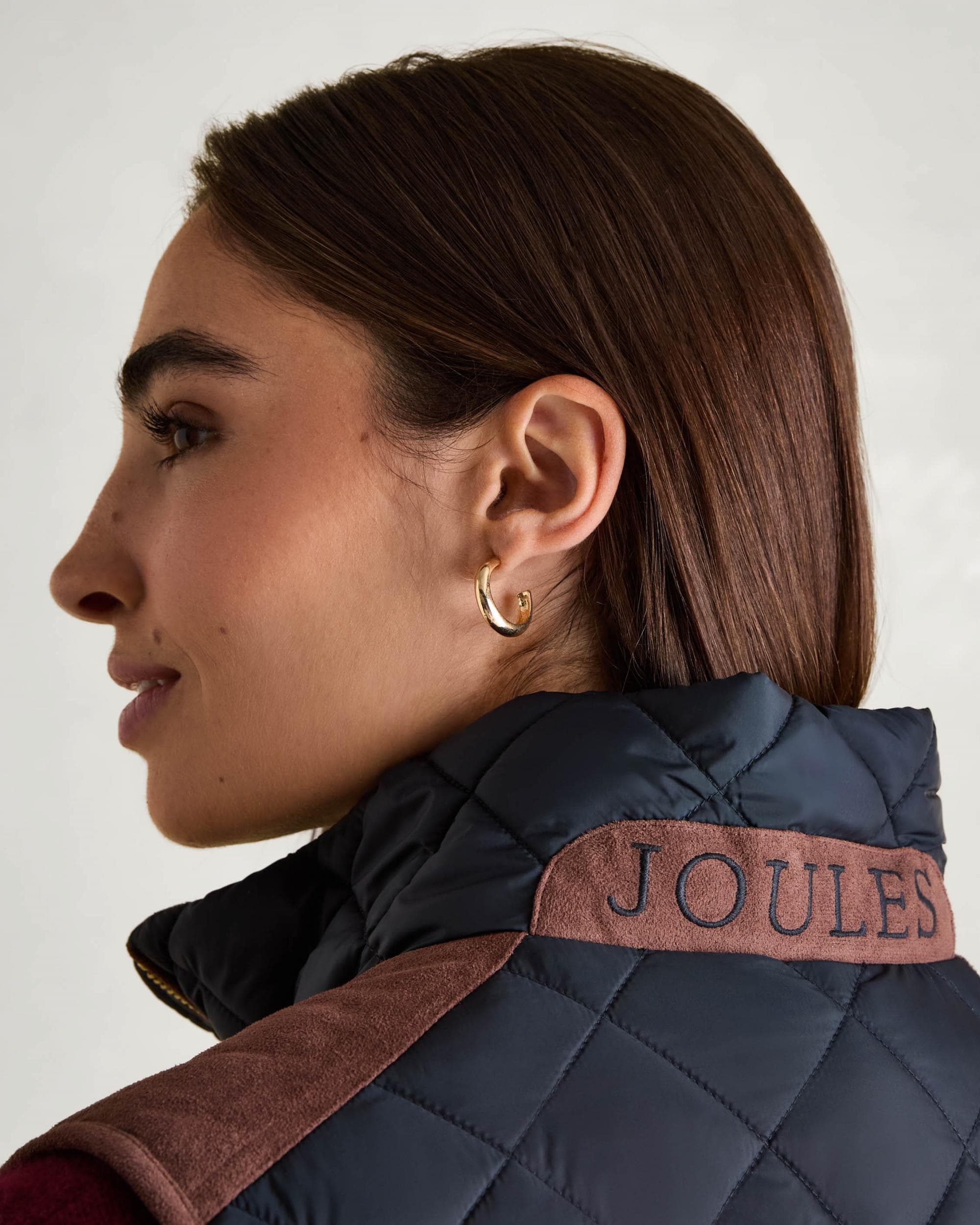 Joules Braemar Luxe Womens Quilted Gilet - Navy - Image 3