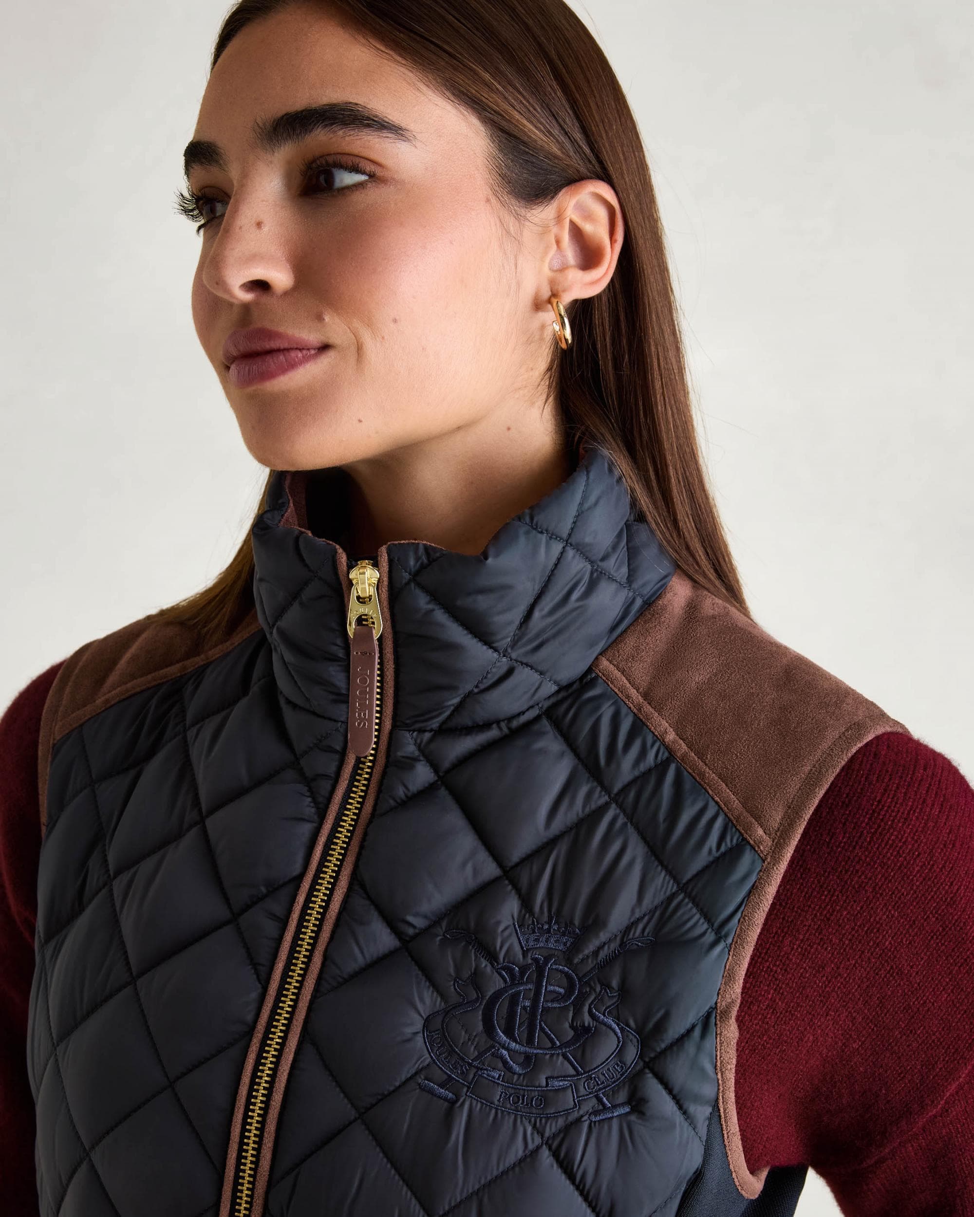 Joules Braemar Luxe Womens Quilted Gilet - Navy - Image 5