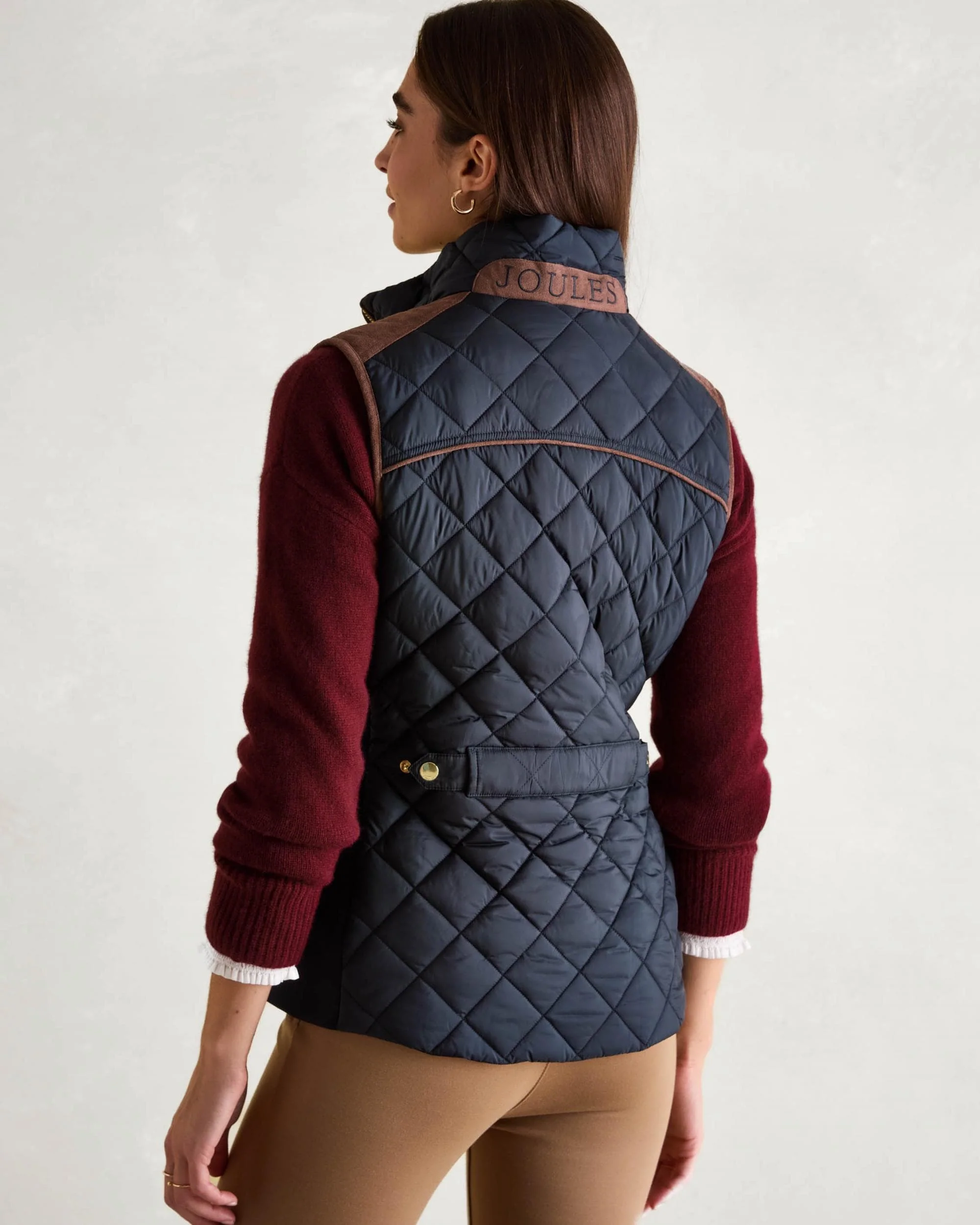Joules Braemar Luxe Womens Quilted Gilet - Navy - Image 6