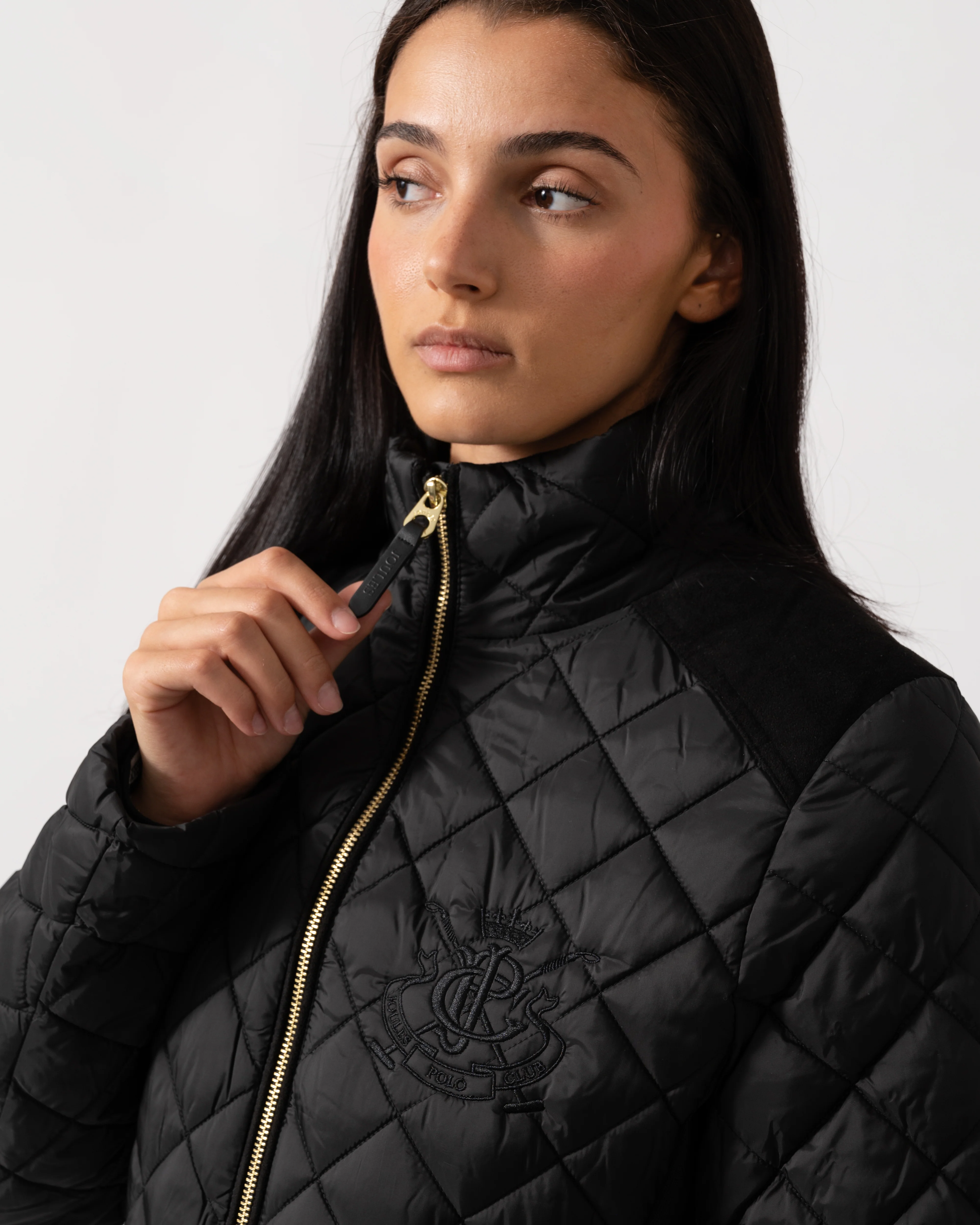 Joules Braemar Luxe Womens Quilted Jacket - Black - Image 3