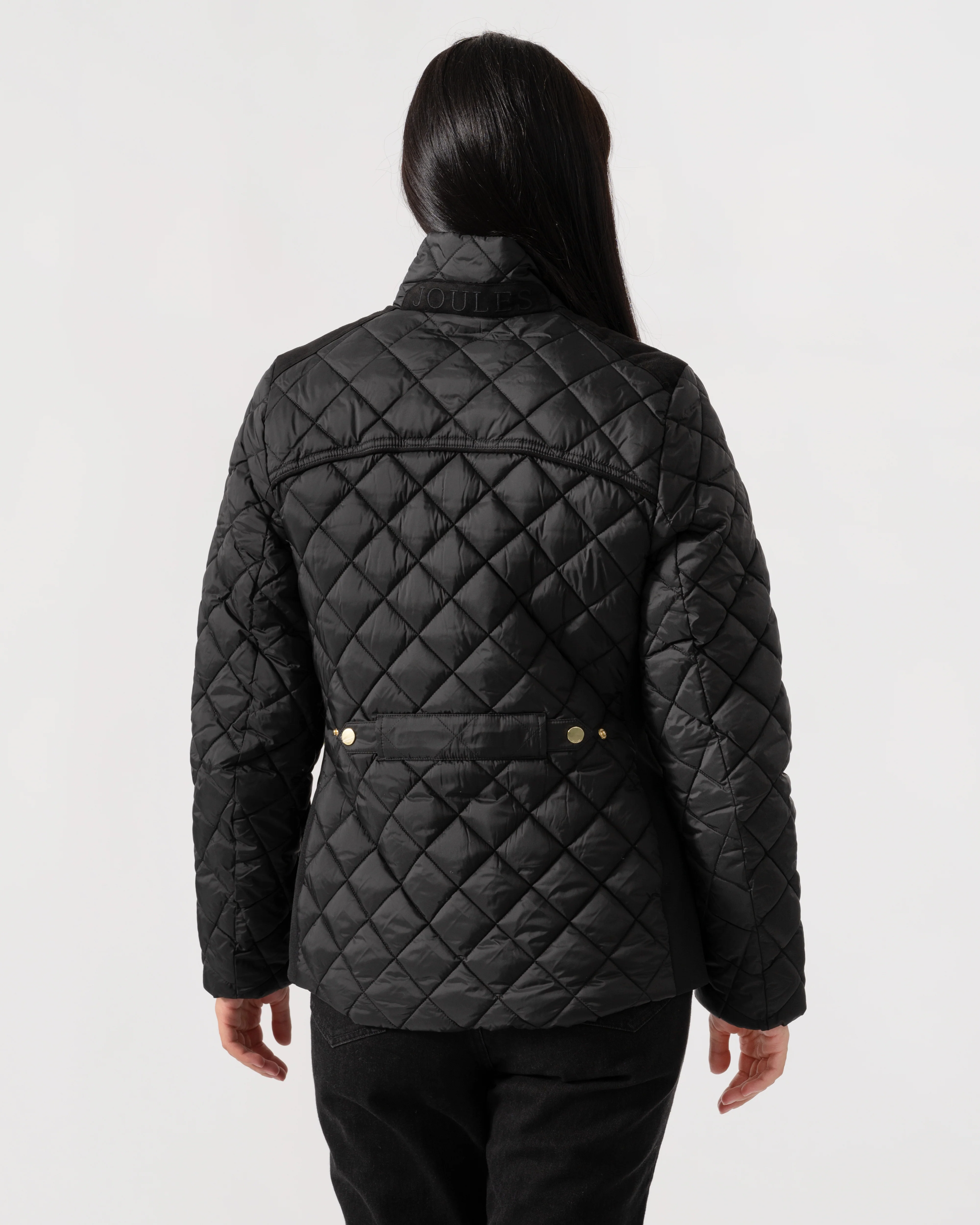 Joules Braemar Luxe Womens Quilted Jacket - Black - Image 4