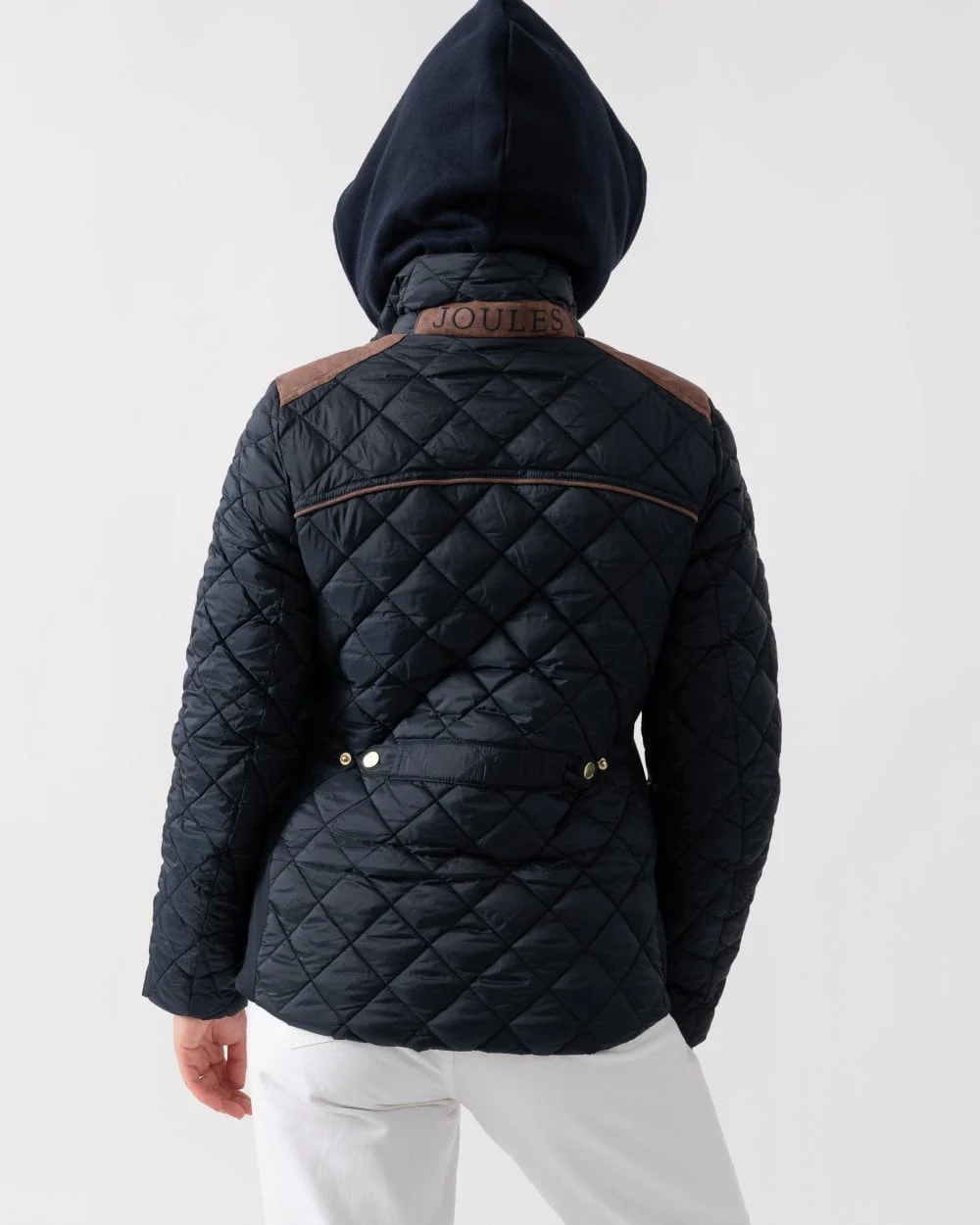 Joules Braemar Luxe Womens Quilted Jacket - Navy - Image 4