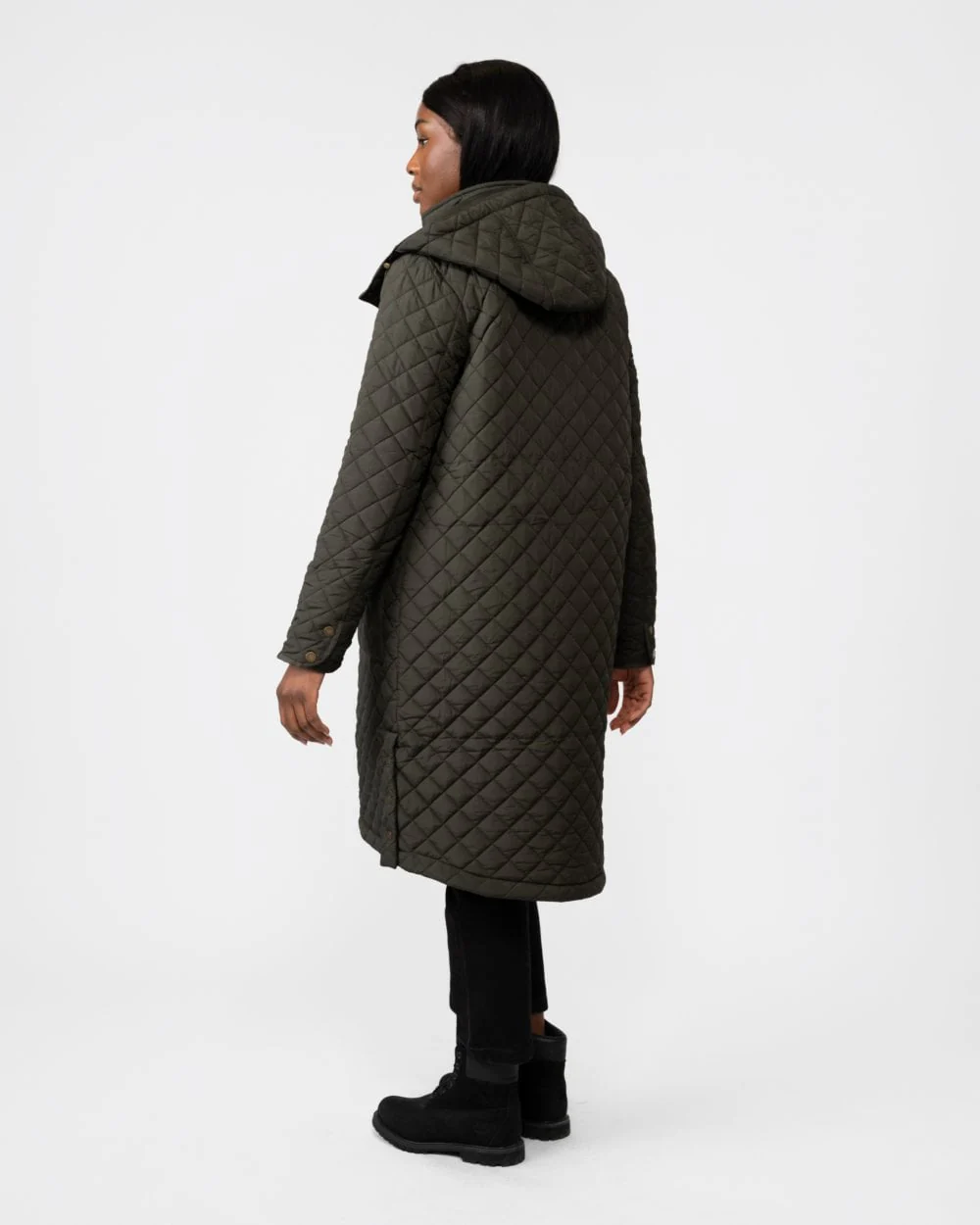 Joules Chatham Womens Hooded Diamond Quilt Coat 223331 - Image 4