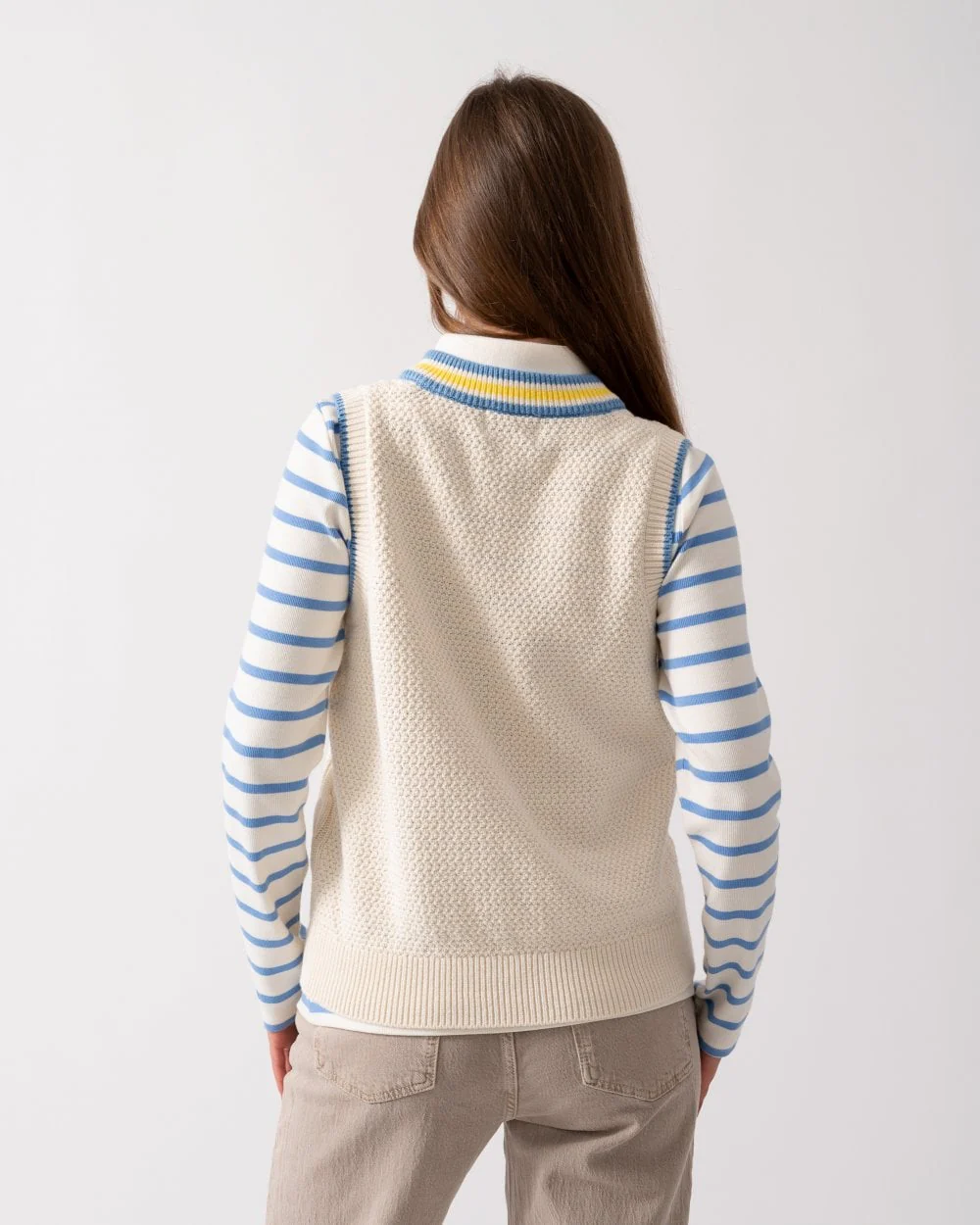 Joules Deuce Womens V-Neck Cable Knit Tank Top - Image 5