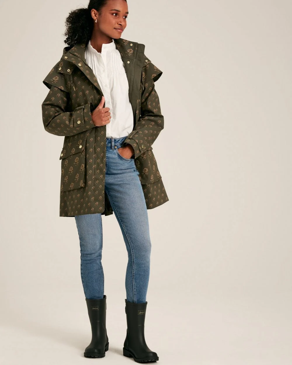 Joules Edinburgh Womens Waterproof Raincoat 224259 - Image 6