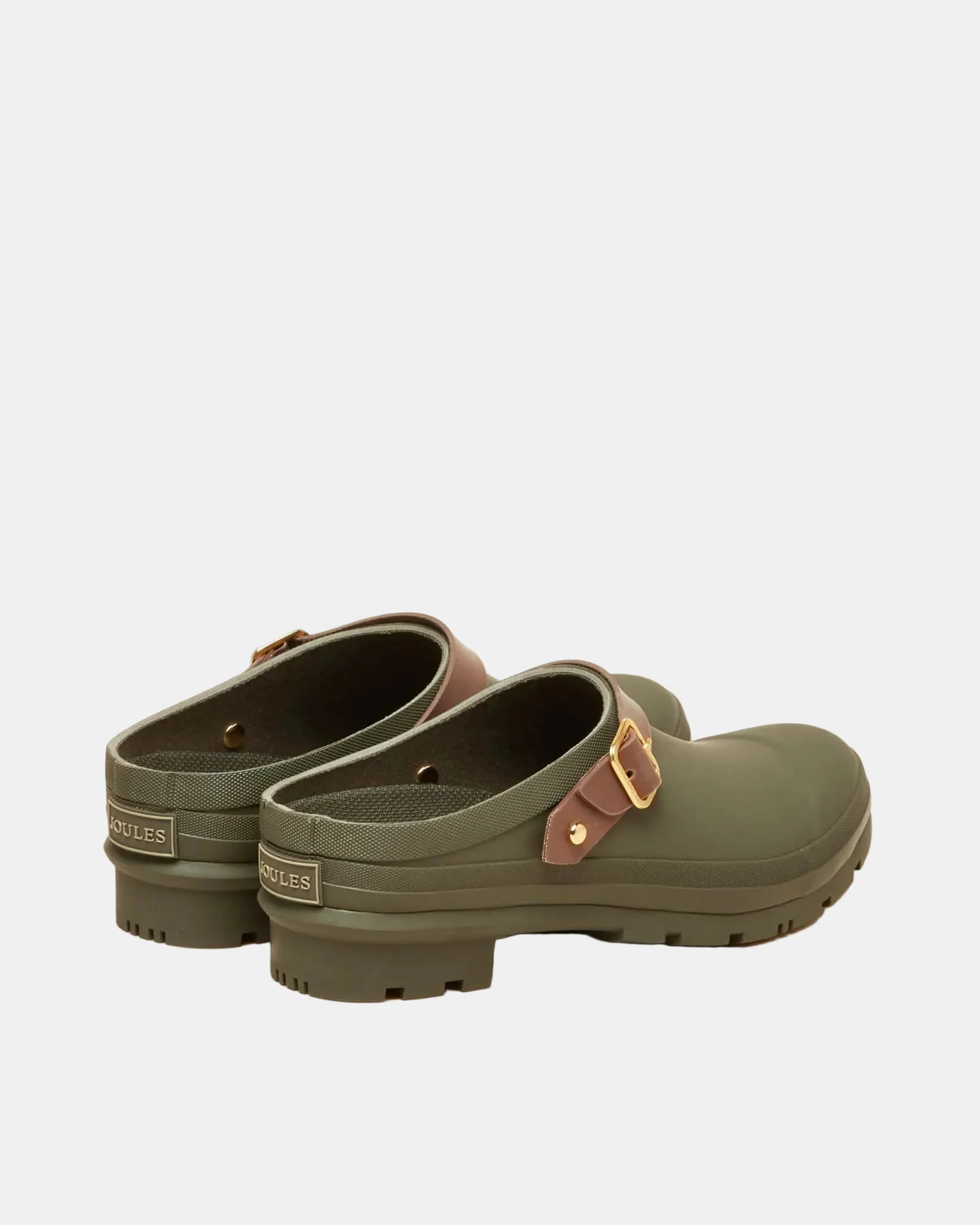 Joules Elbridge Womens Welly Clogs - Khaki Green - Image 3