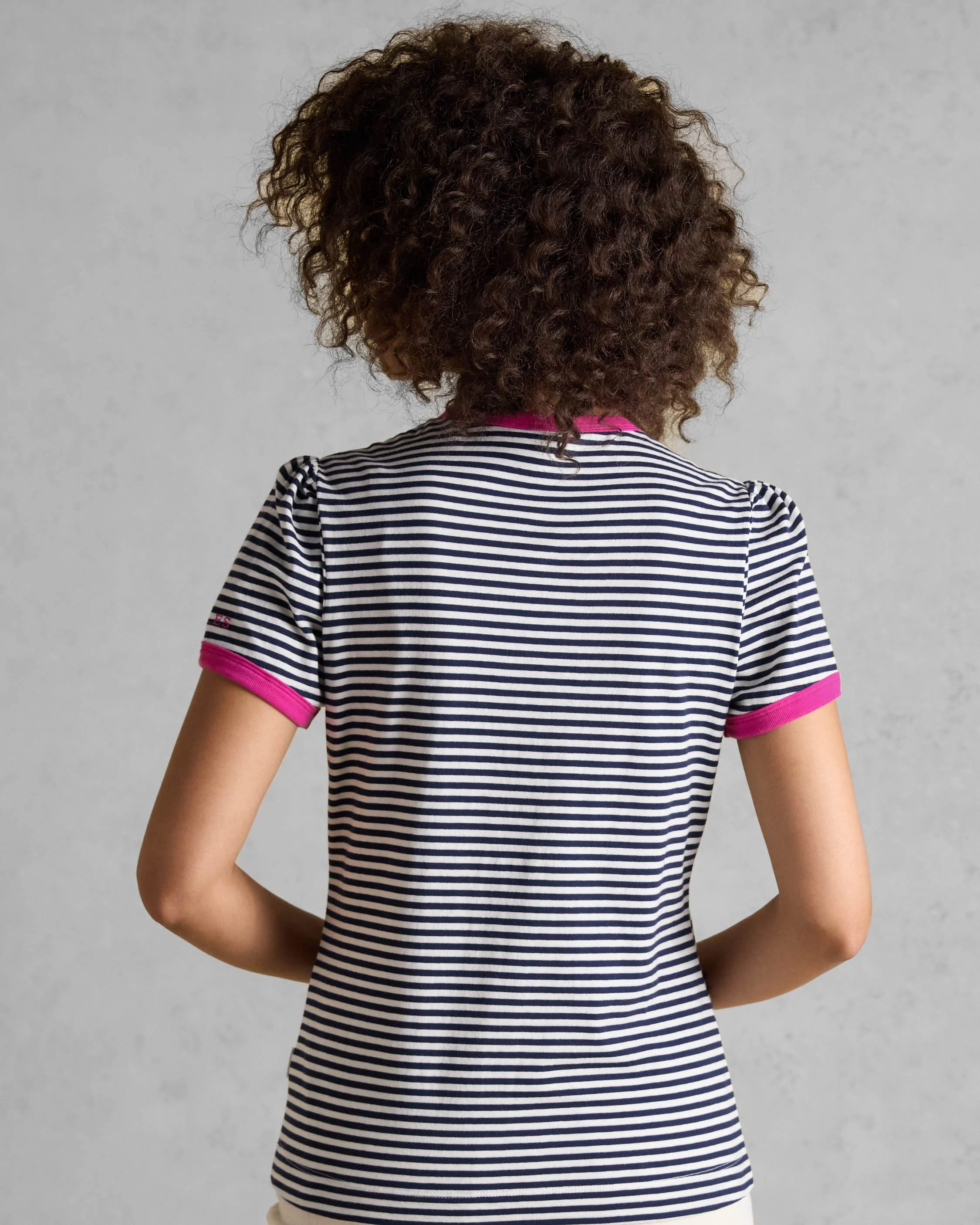 Joules Erin Womens Striped T-Shirt - Navy Stripe - Image 3