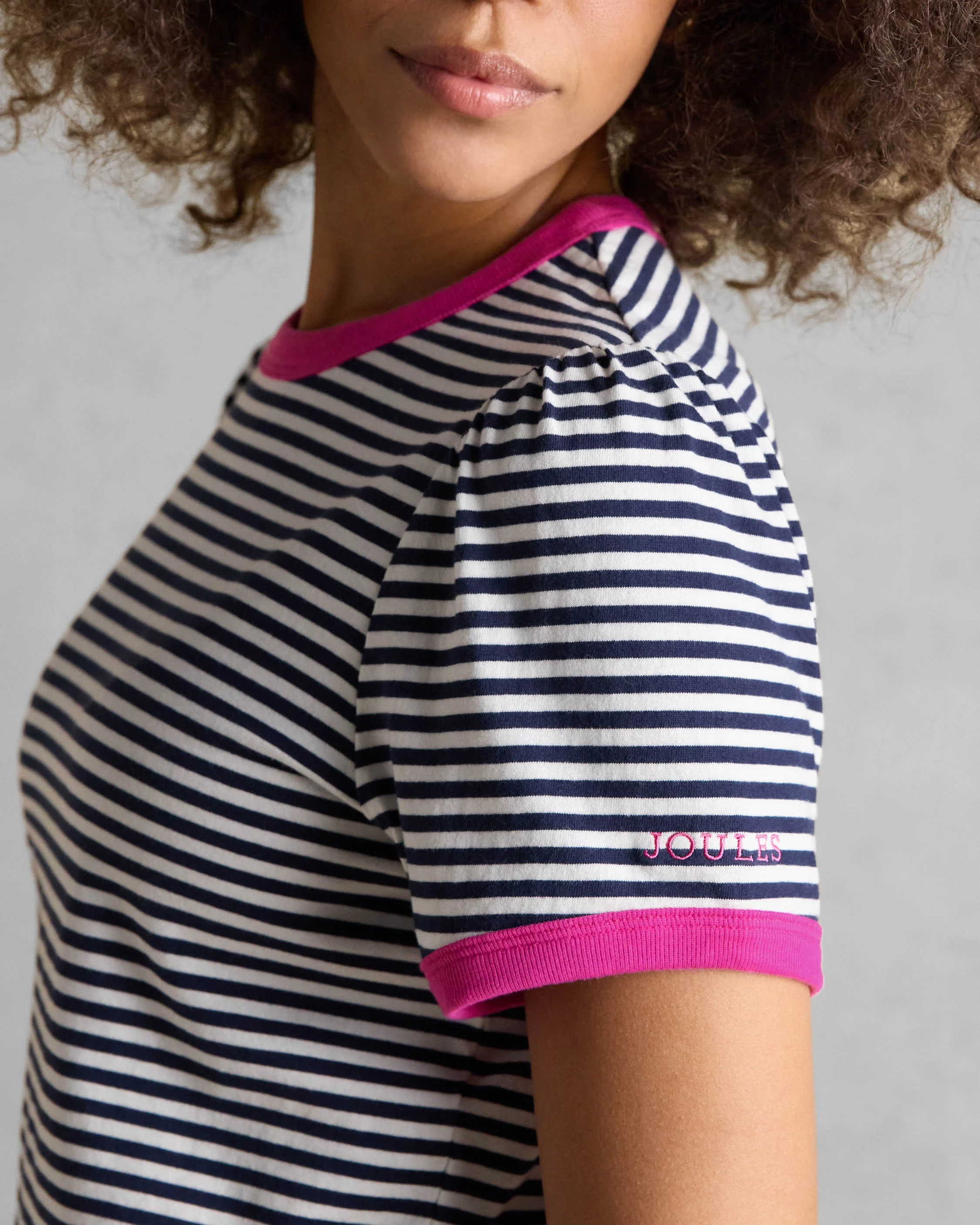 Joules Erin Womens Striped T-Shirt - Navy Stripe - Image 5