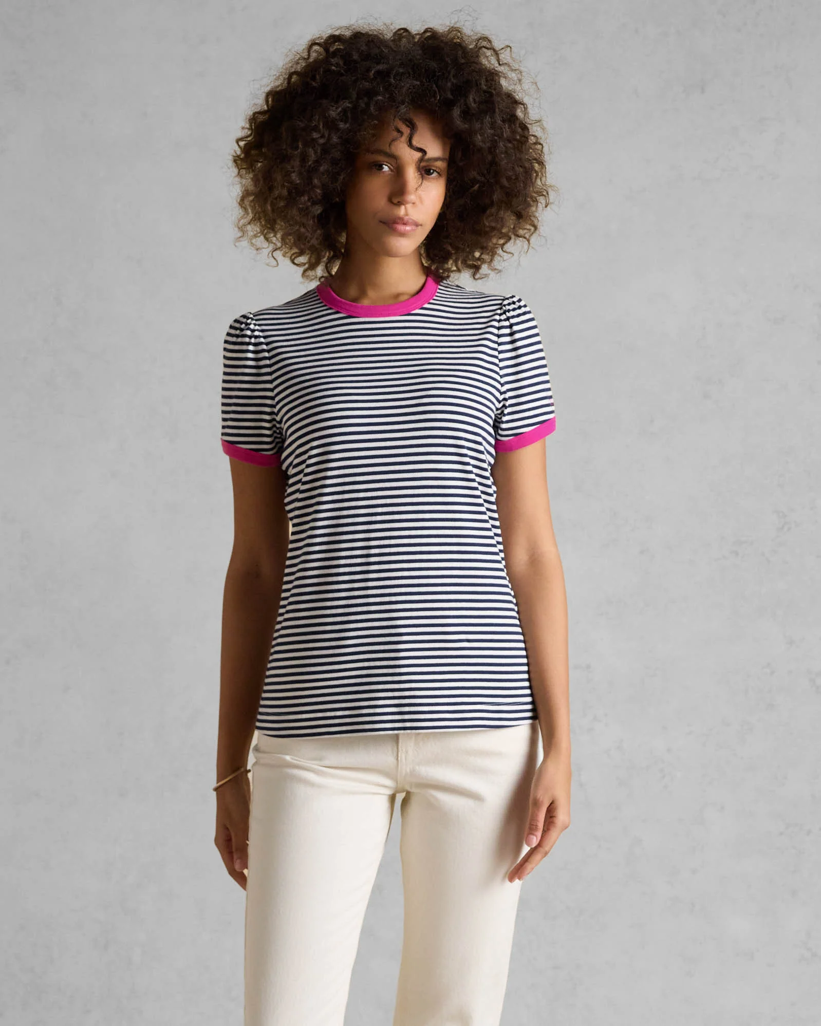 Joules Erin Womens Striped T-Shirt - Navy Stripe - Image 6