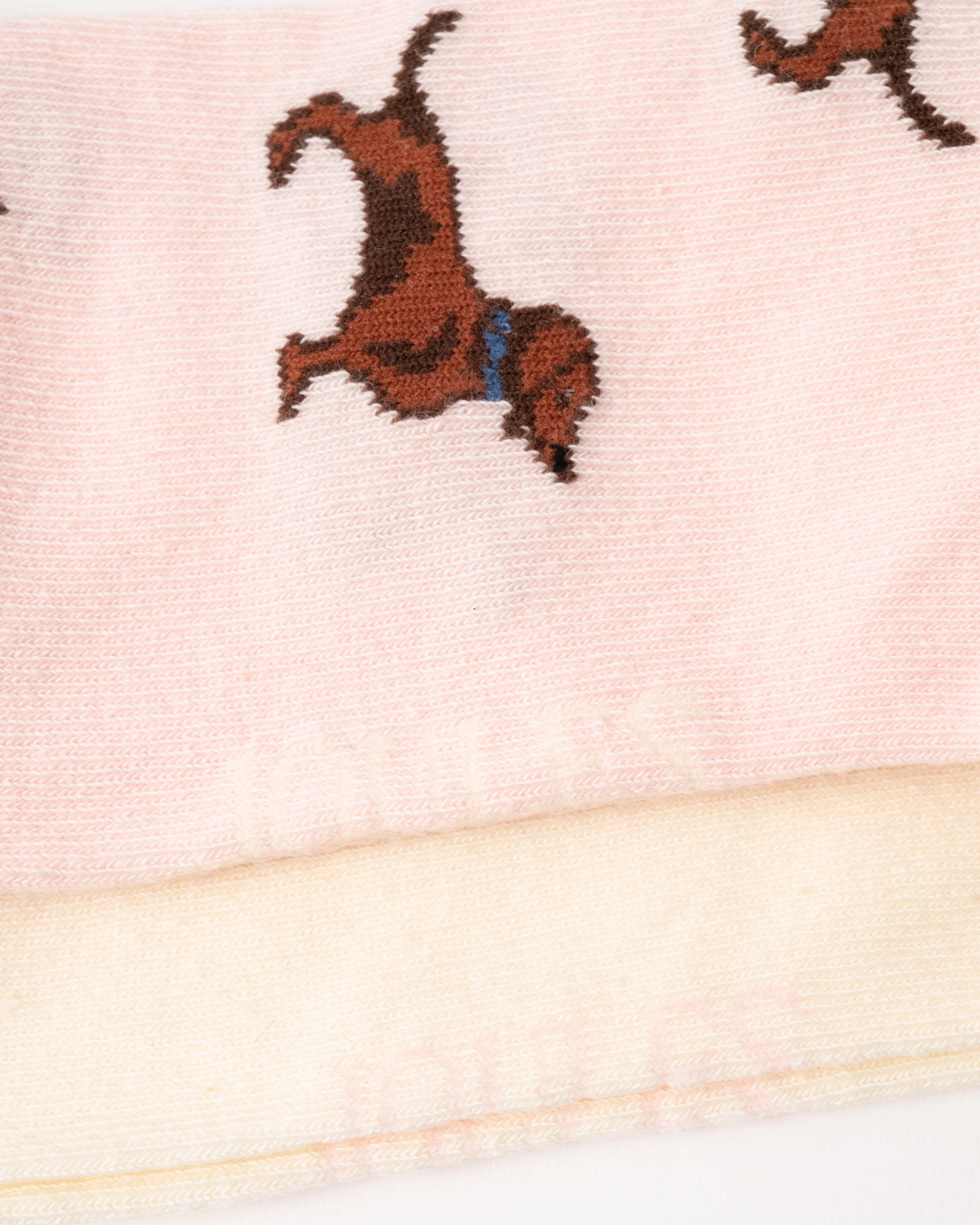 Joules Everyday 2 Pack Womens Socks - Pink/Blue - Image 2