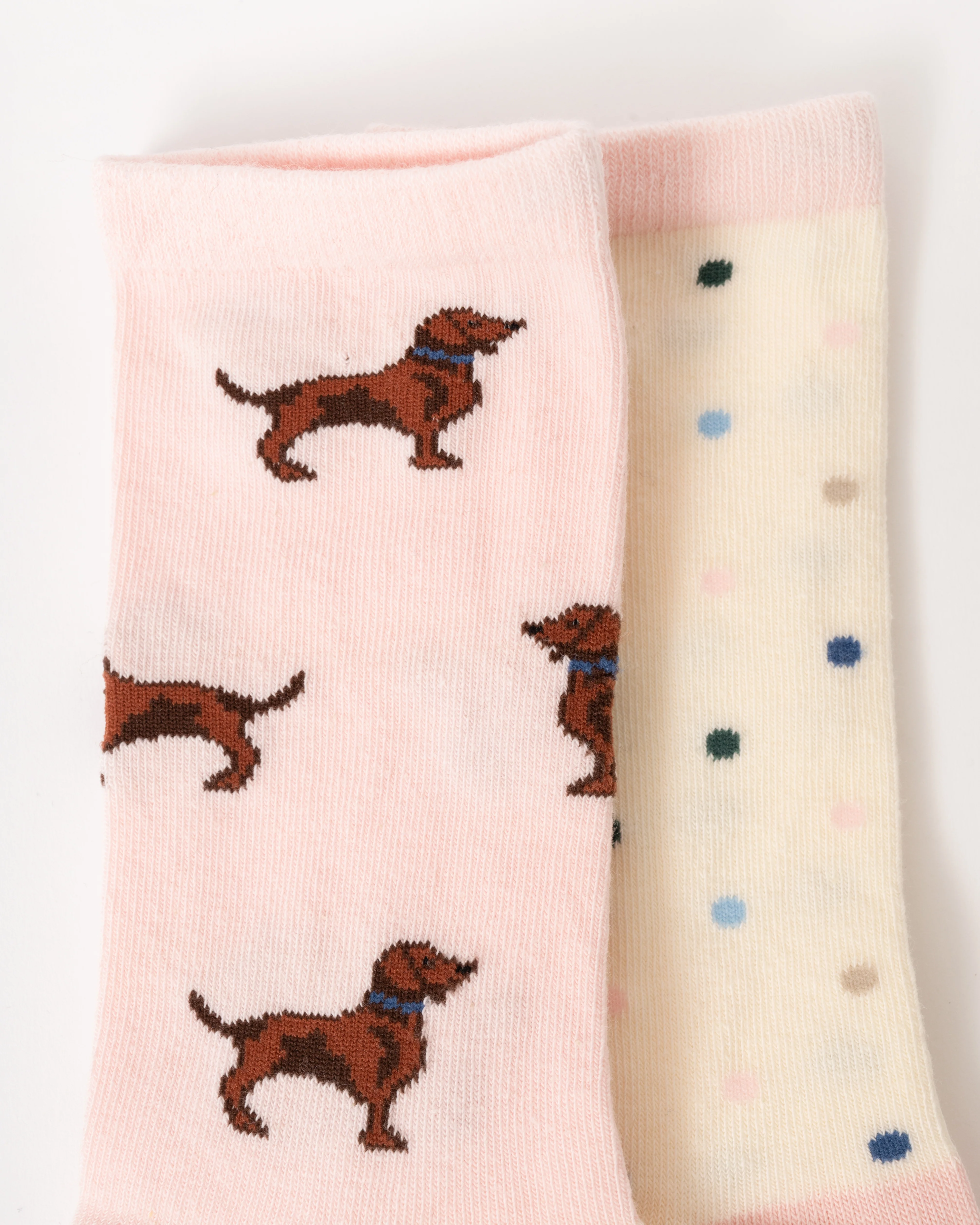 Joules Everyday 2 Pack Womens Socks - Pink/Blue - Image 3