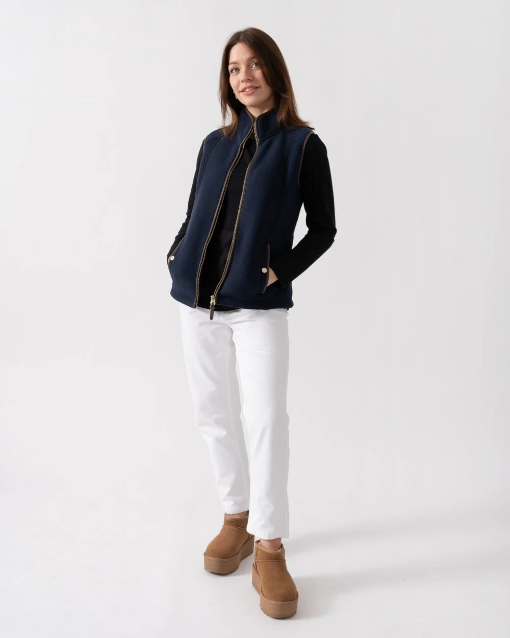 Joules Womens Heritage Gilet - Dark Navy - Image 3