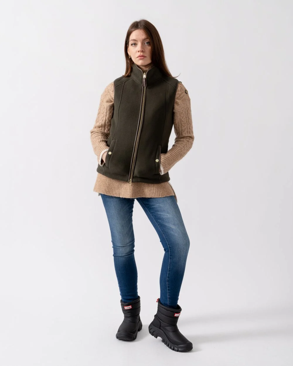Joules Womens Heritage Gilet - Khaki - Image 2