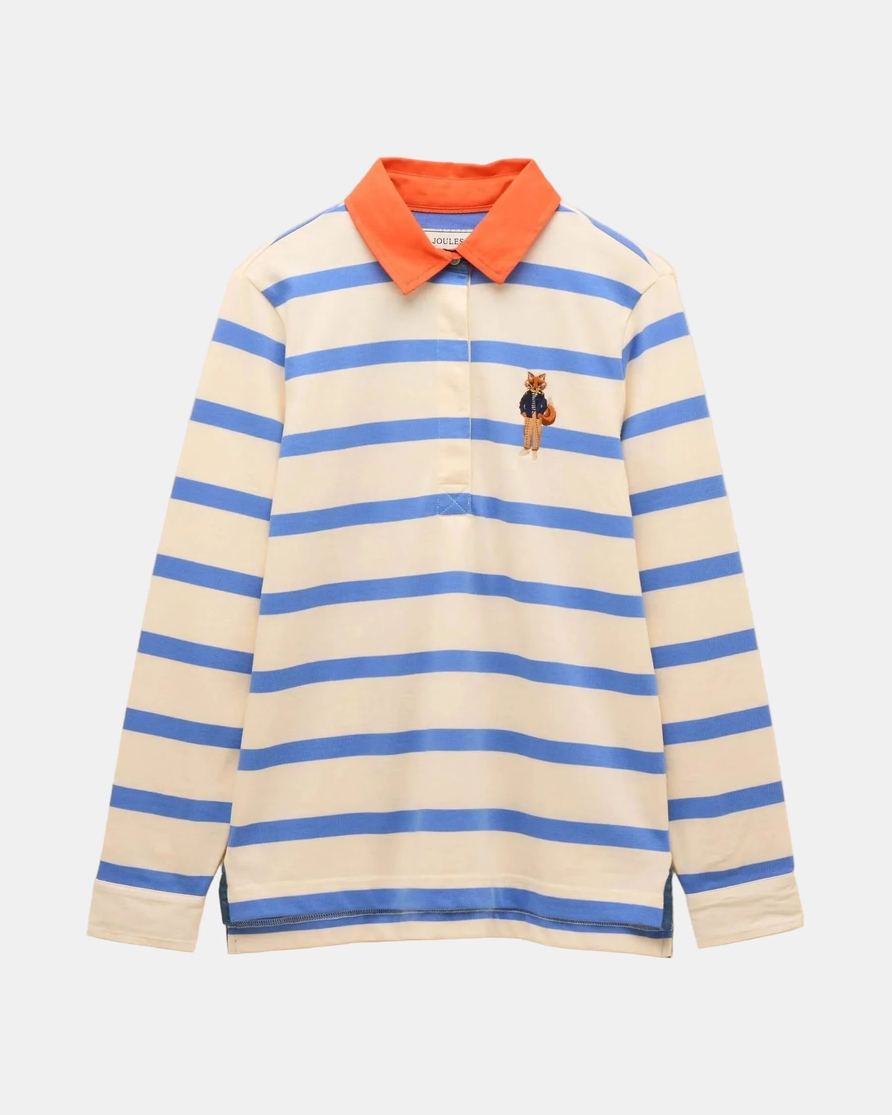 Joules Falmouth Jonty Womens Rugby Shirt - Blue/White - Image 5