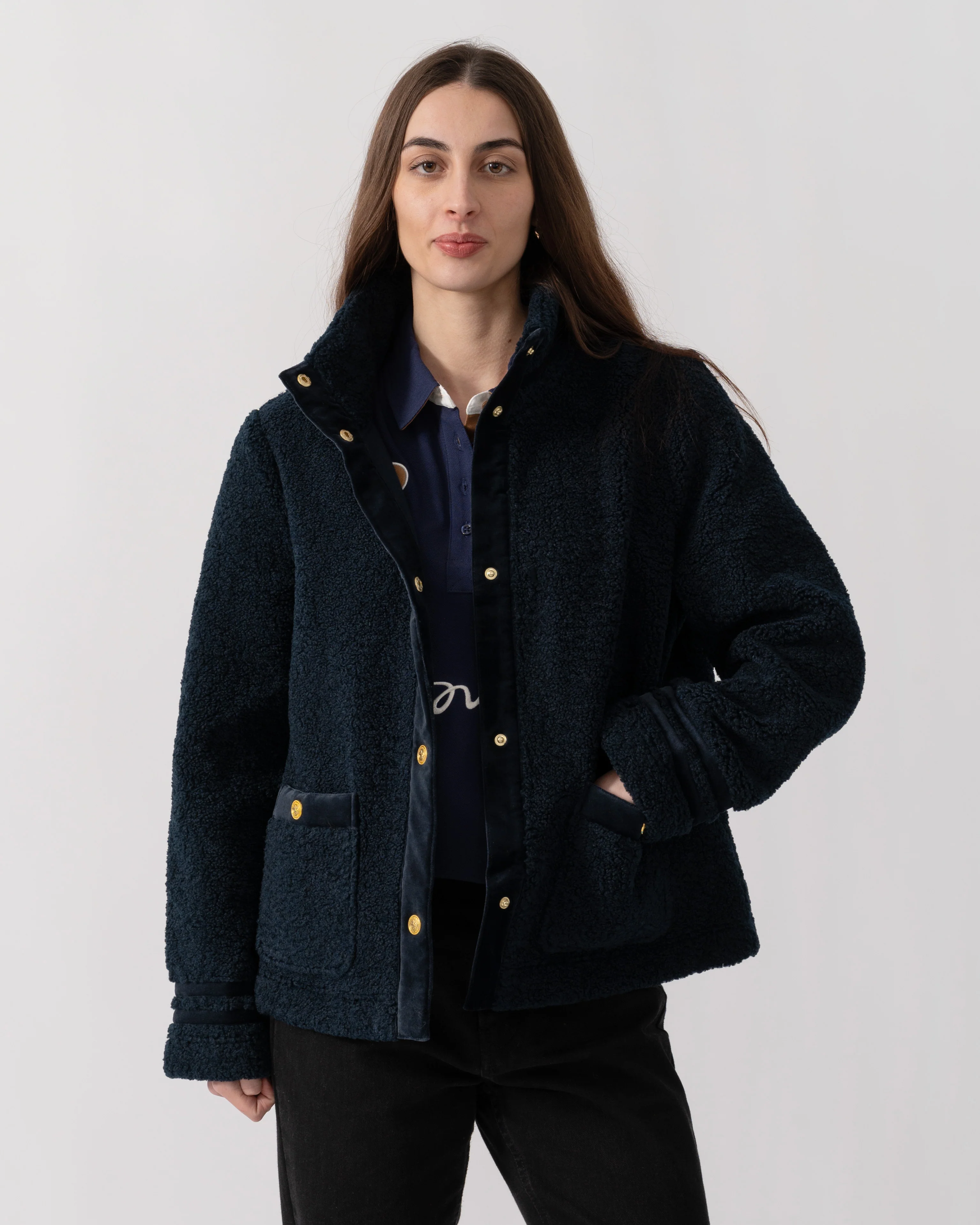 Joules Fleur Womens Jacket - Navy - Image 2