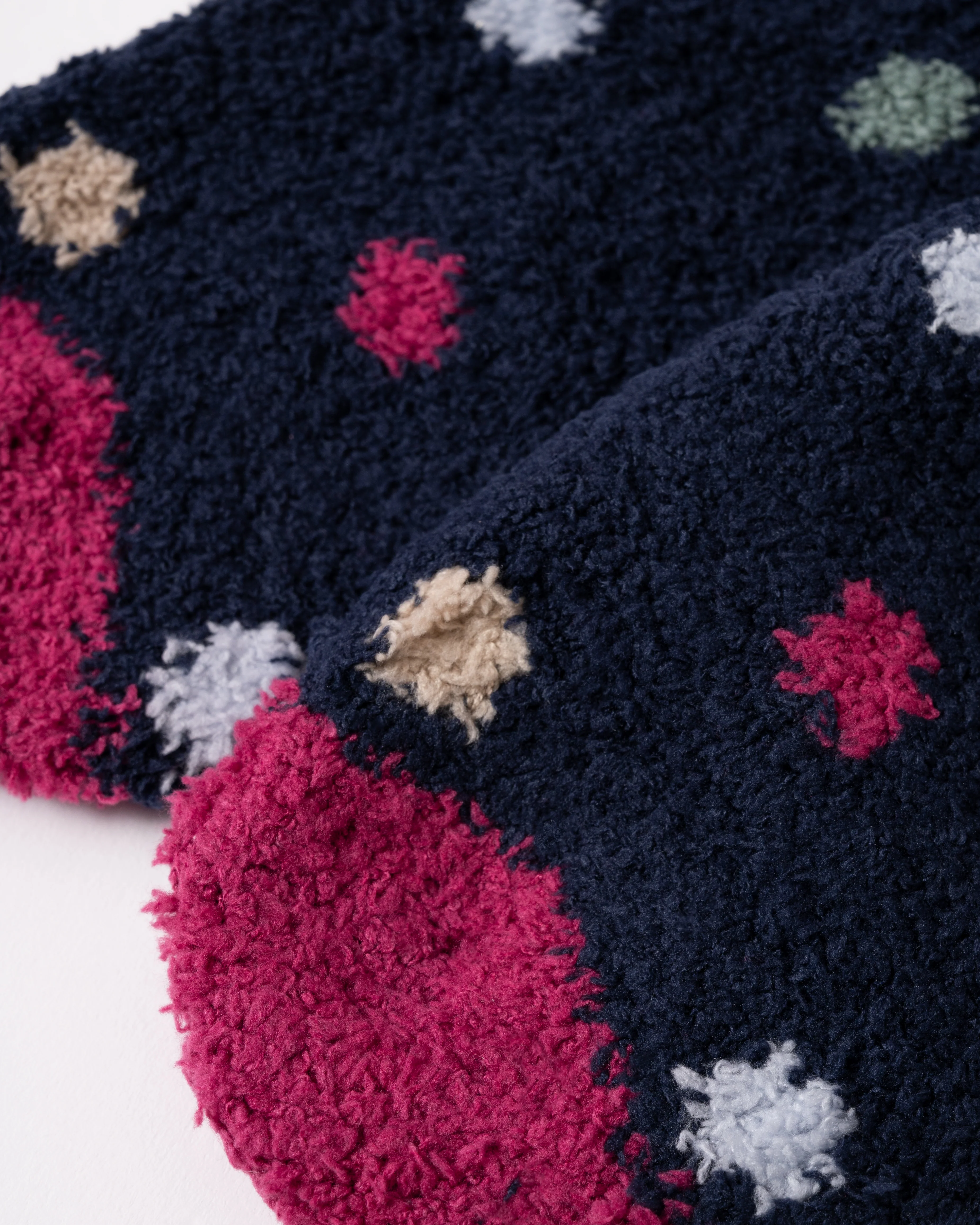 Joules Fluffy Womens Socks - Navy - Image 2