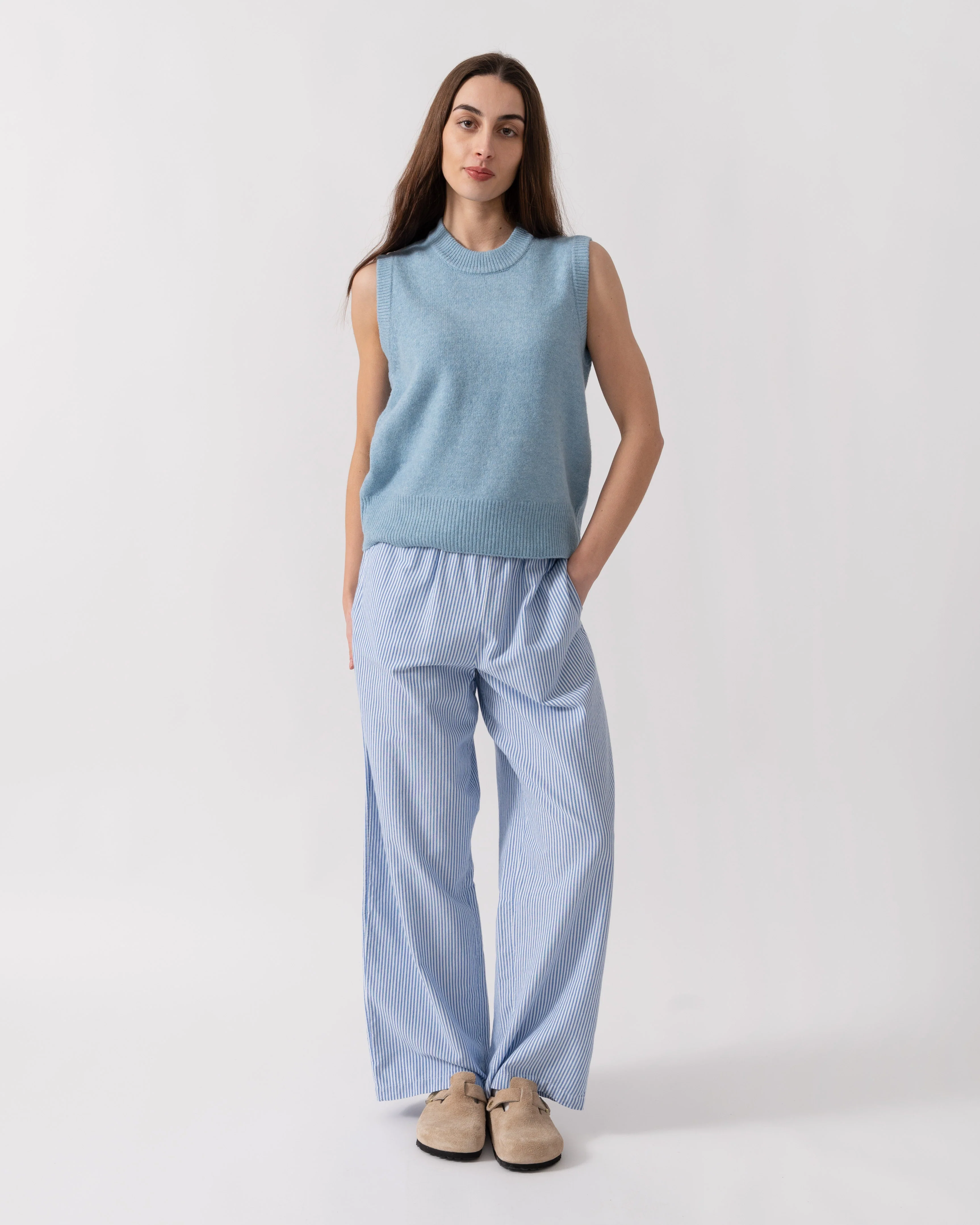 Joules Hallie Womens Trousers - Blue Stripe - Image 2