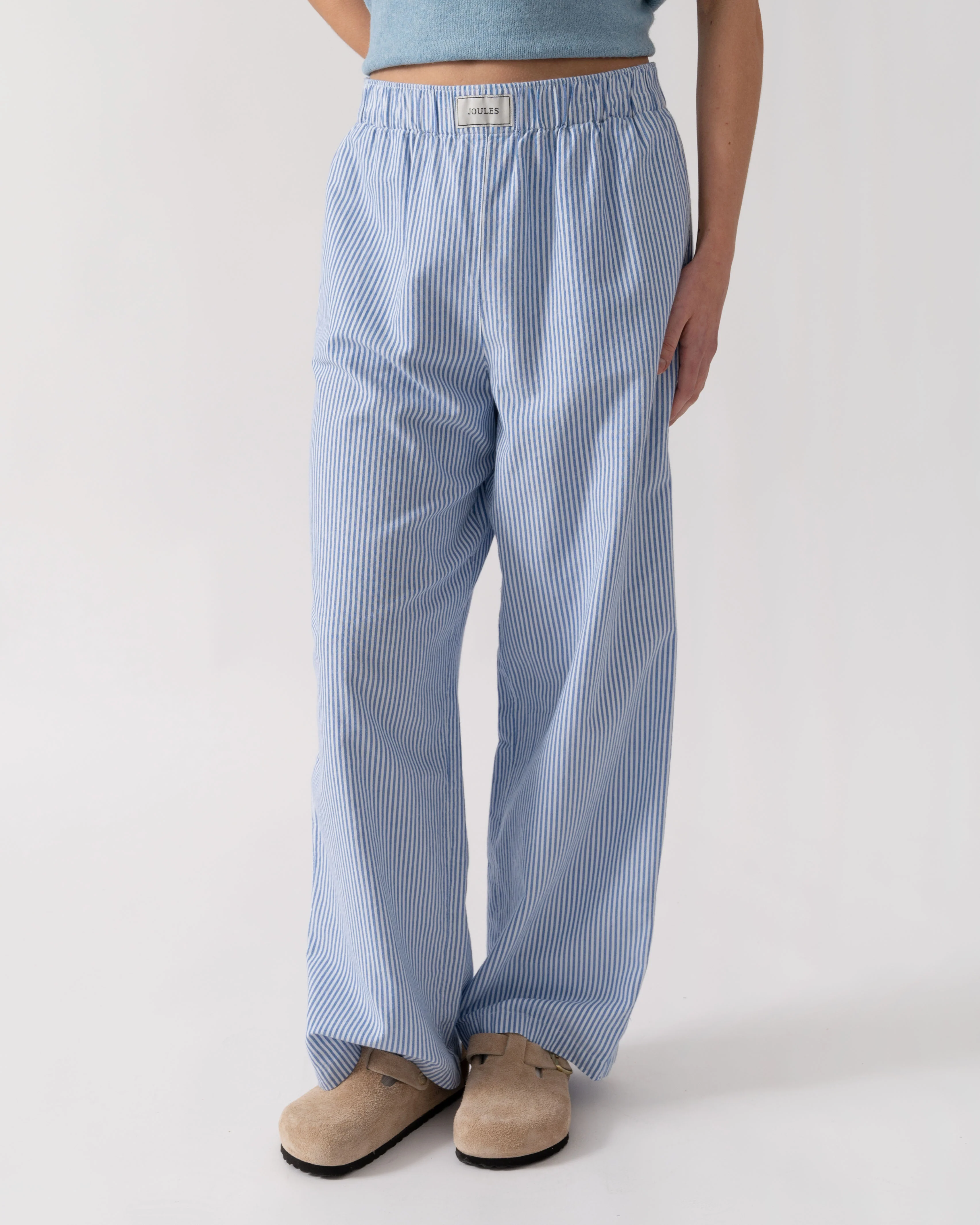Joules Hallie Womens Trousers - Blue Stripe - Image 4