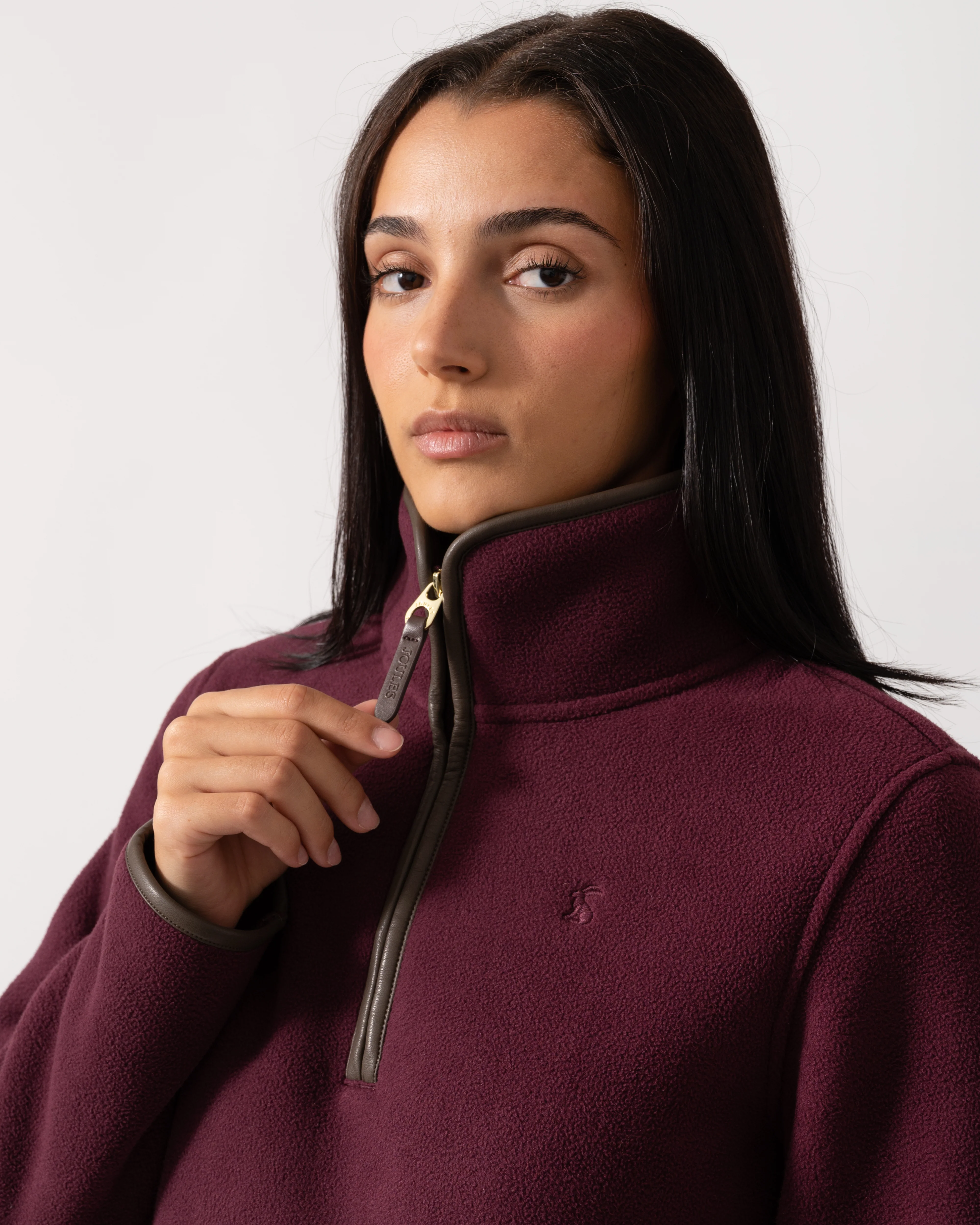 Joules Heritage 1/4 Zip Womens Fleece - Red - Image 3