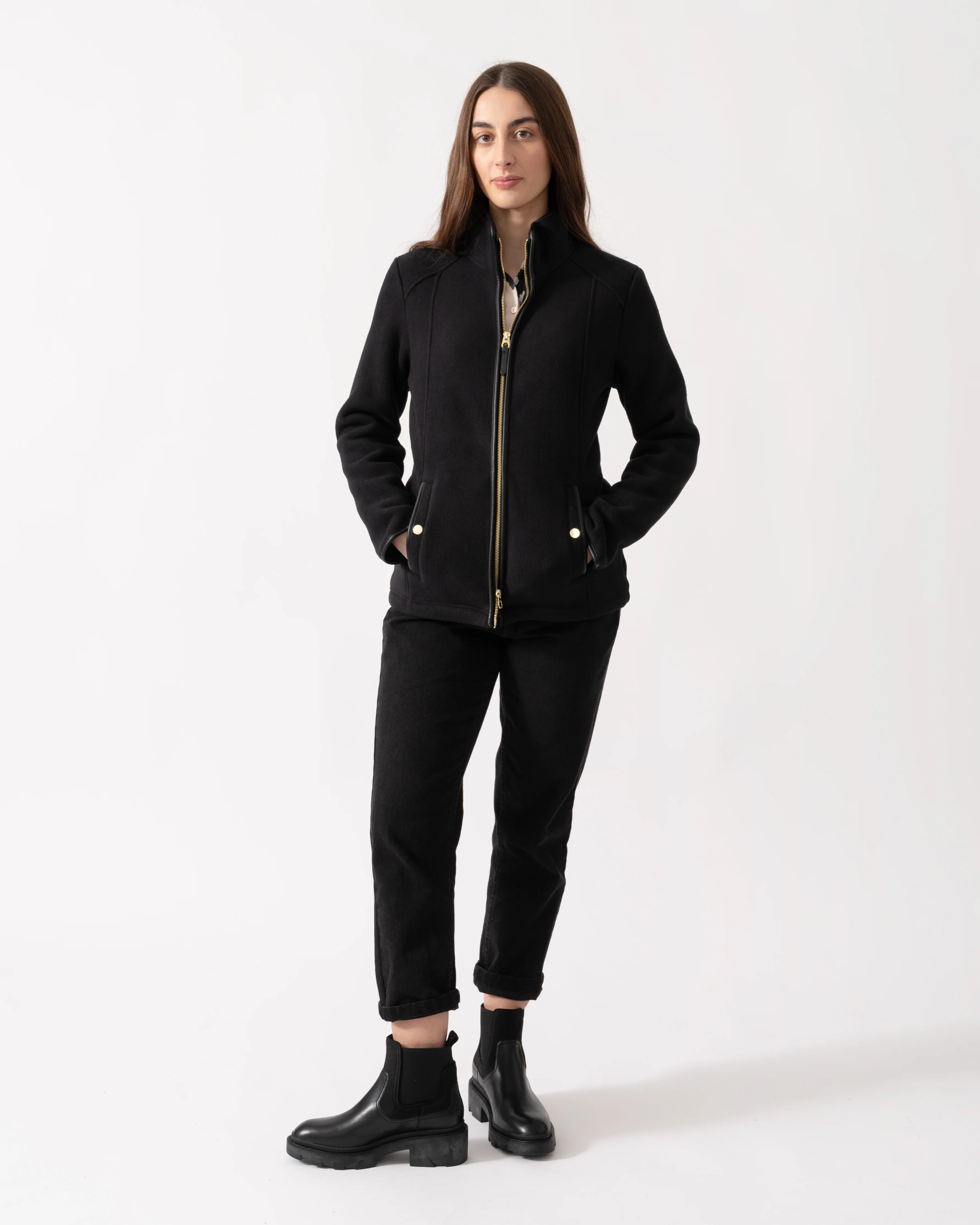 Joules Heritage Full Zip Womens Fleece - Black - Image 3
