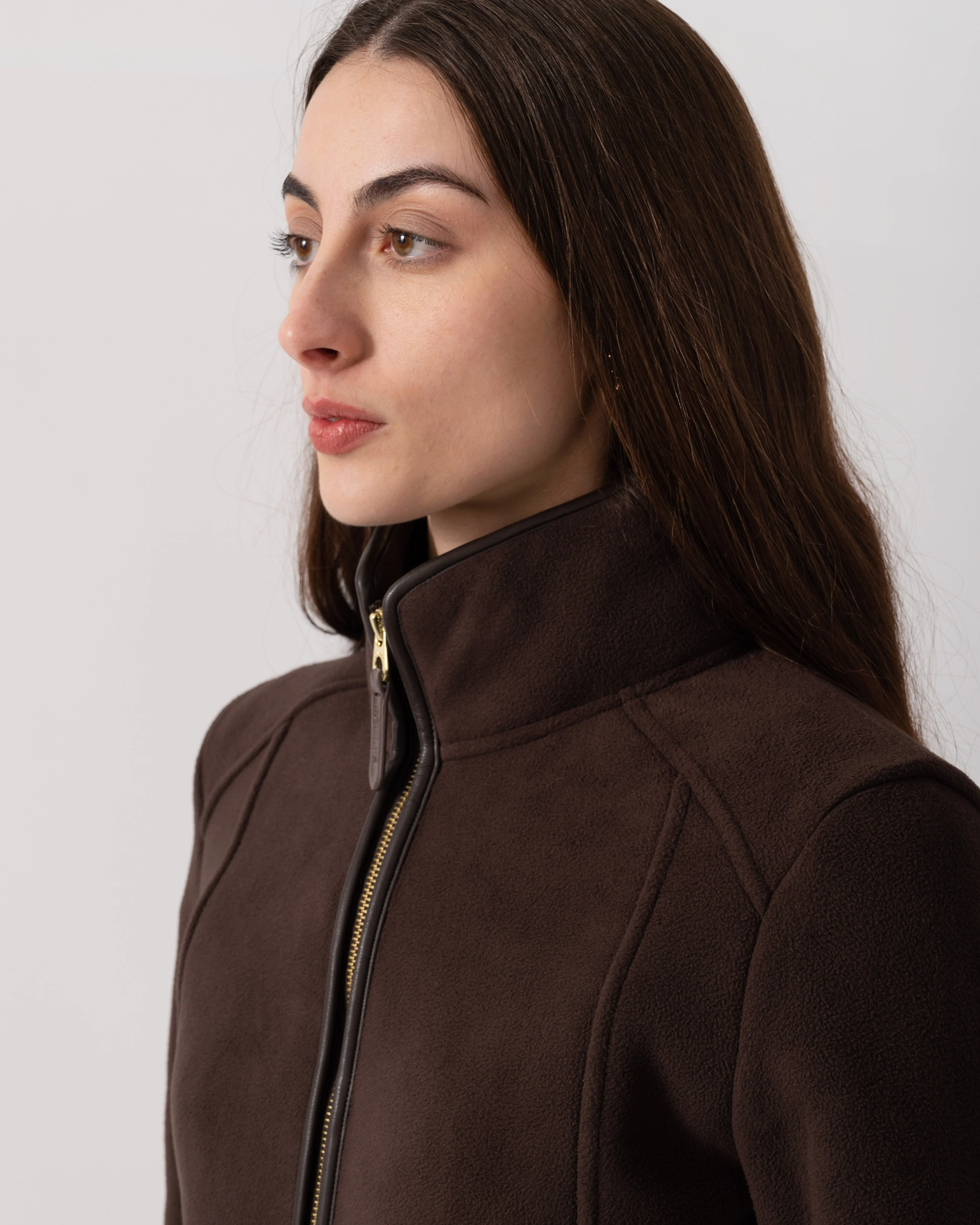 Joules Heritage Full Zip Womens Fleece - Brown - Image 3