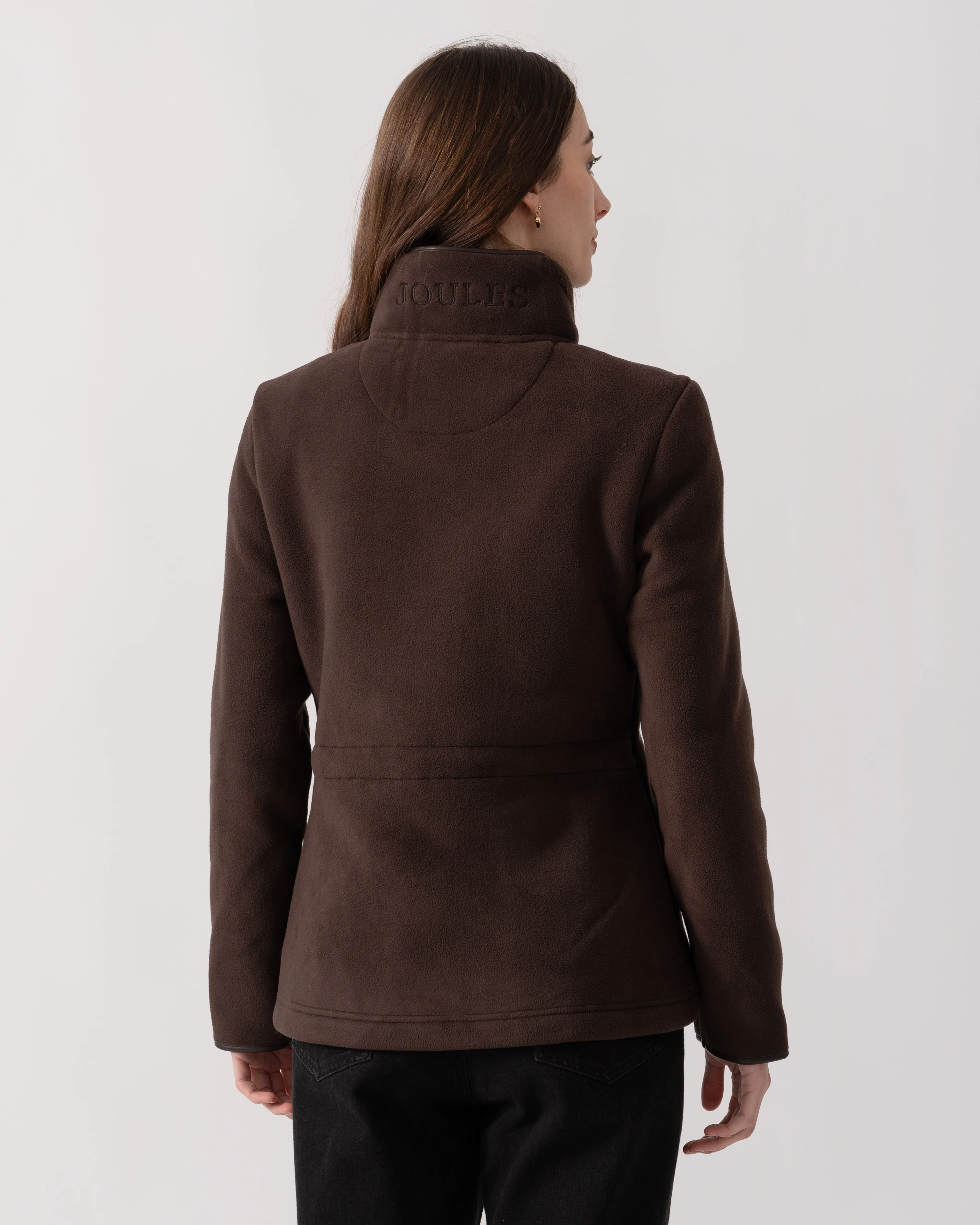 Joules Heritage Full Zip Womens Fleece - Brown - Image 4