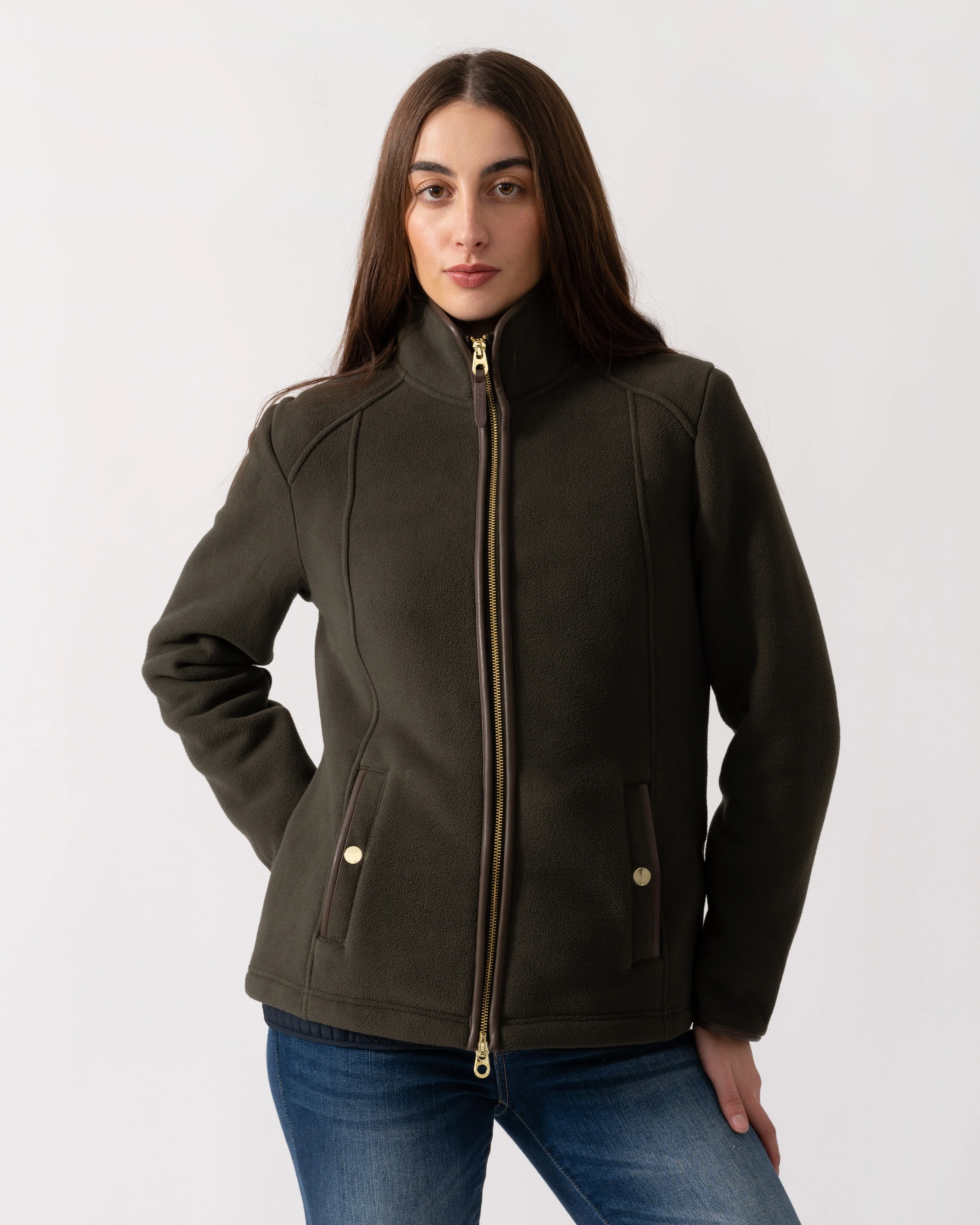Joules Heritage Full Zip Womens Fleece - Green - Image 2