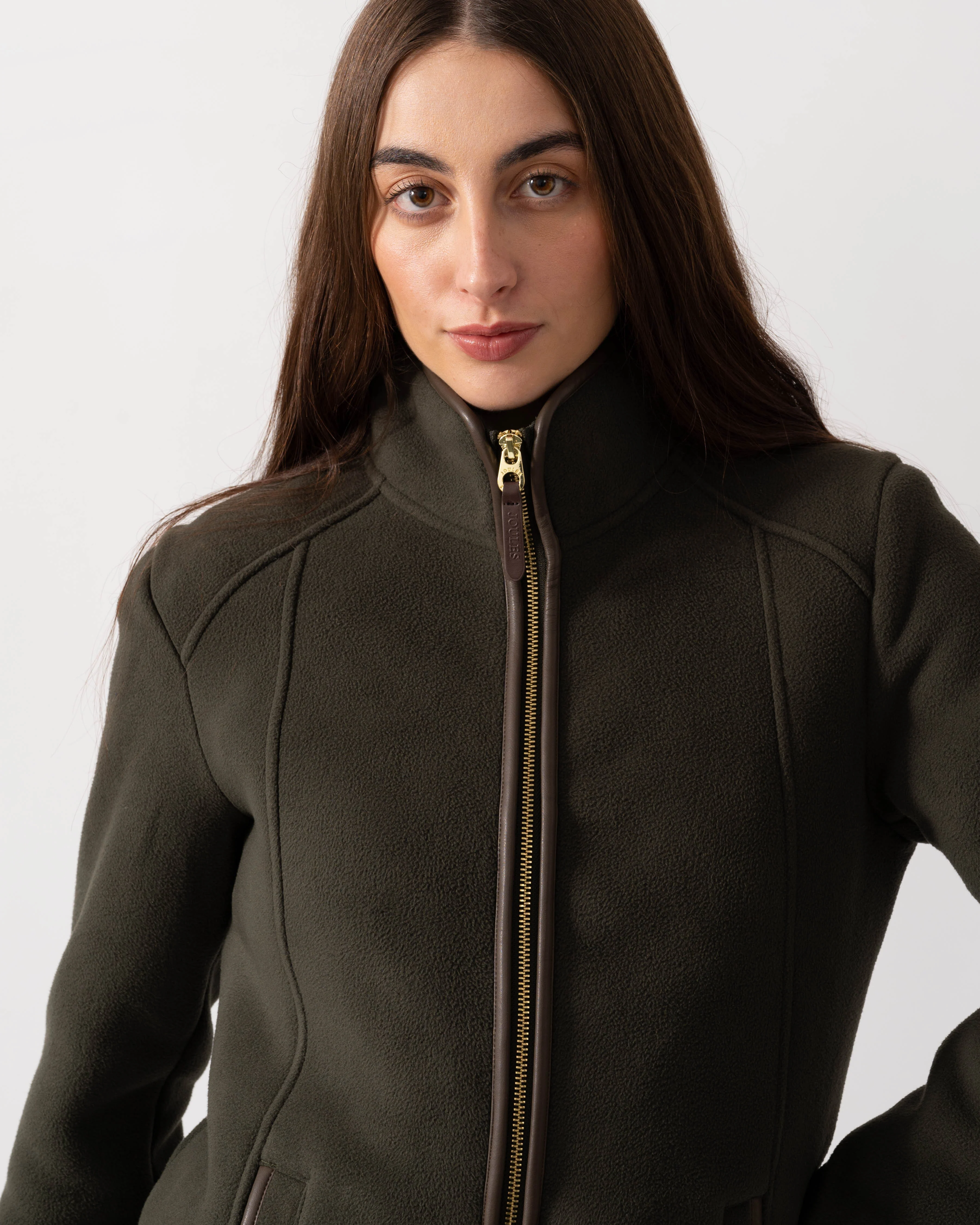 Joules Heritage Full Zip Womens Fleece - Green - Image 3