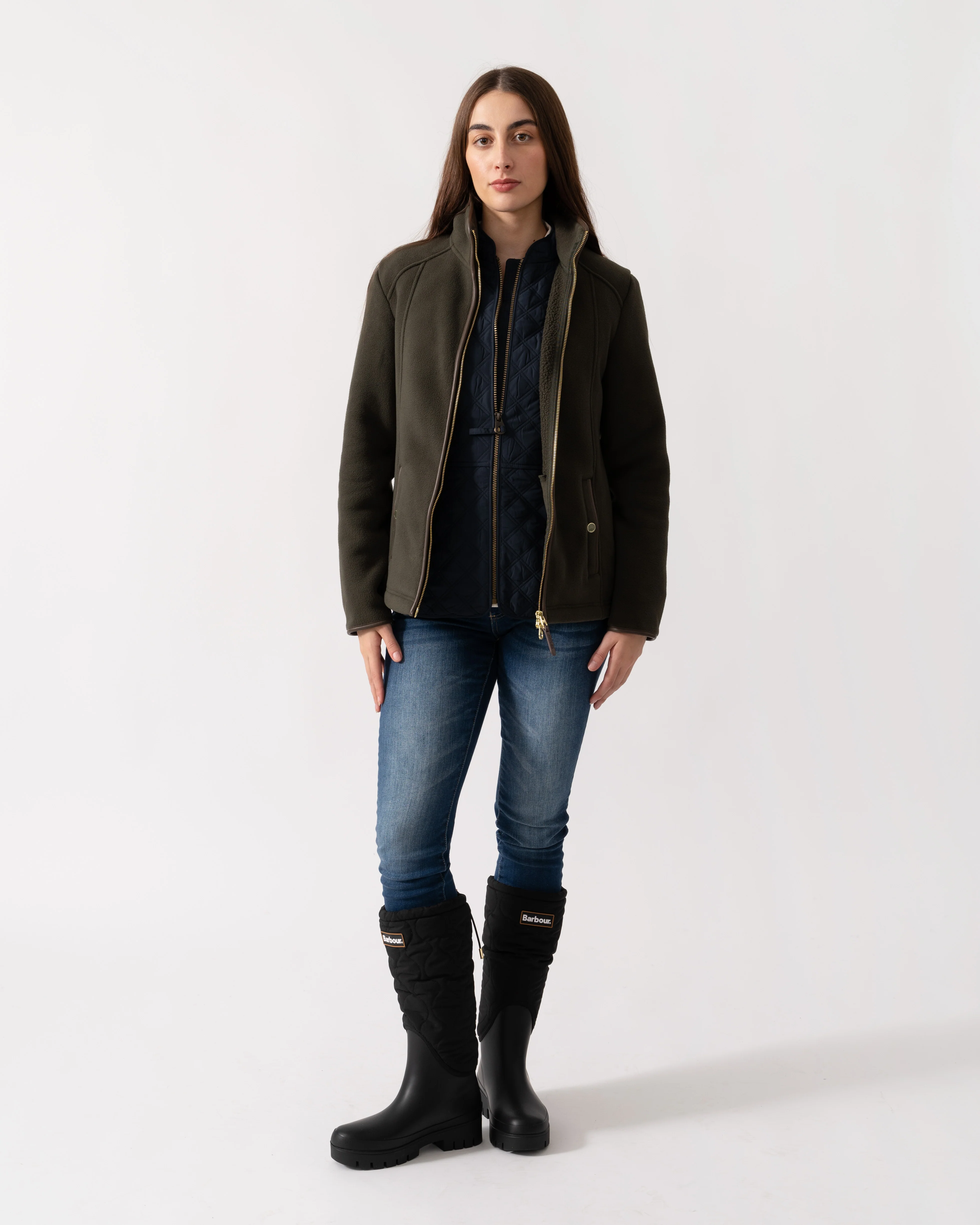 Joules Heritage Full Zip Womens Fleece - Green - Image 4