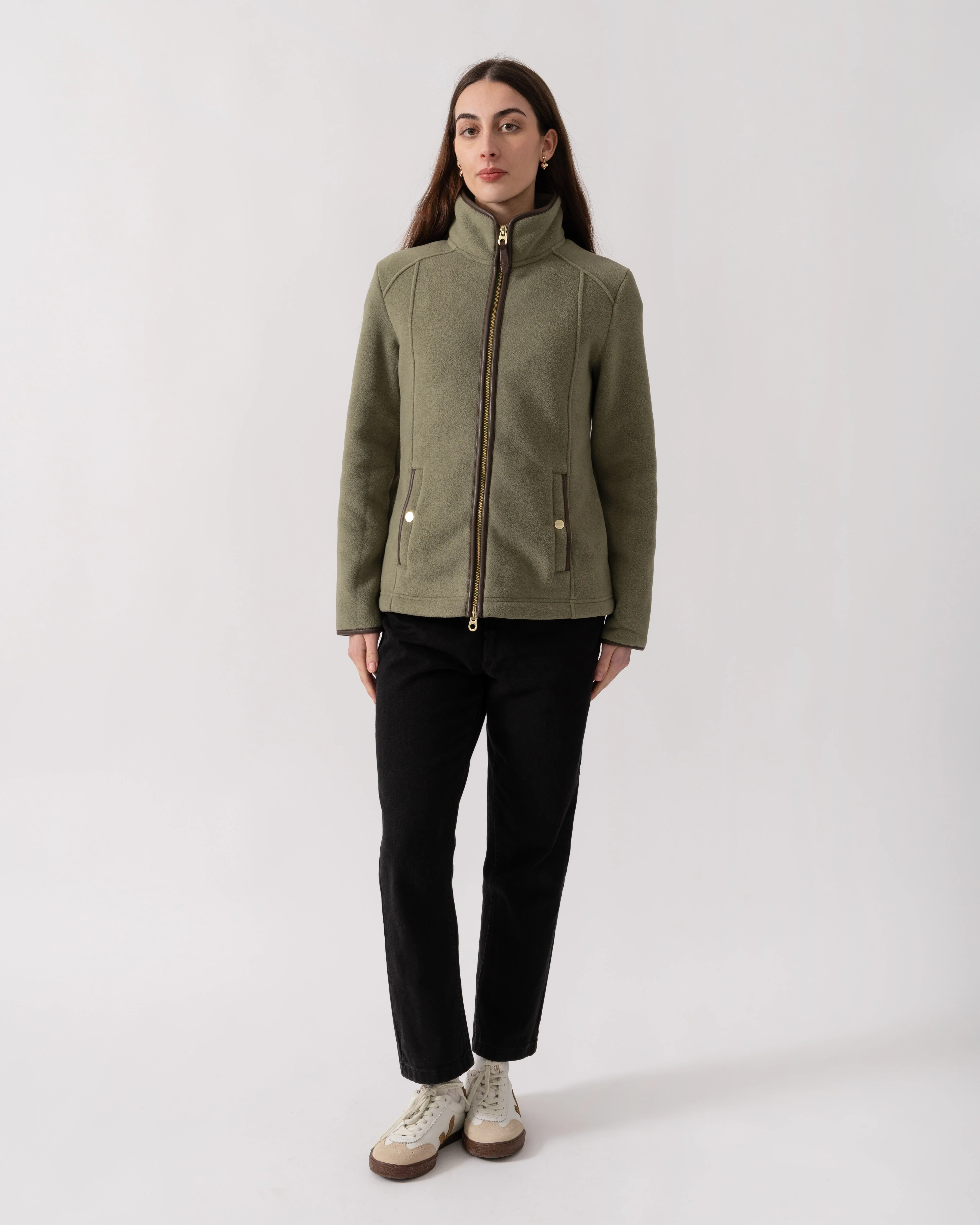 Joules Heritage Full Zip Womens Fleece - Light Green - Image 3