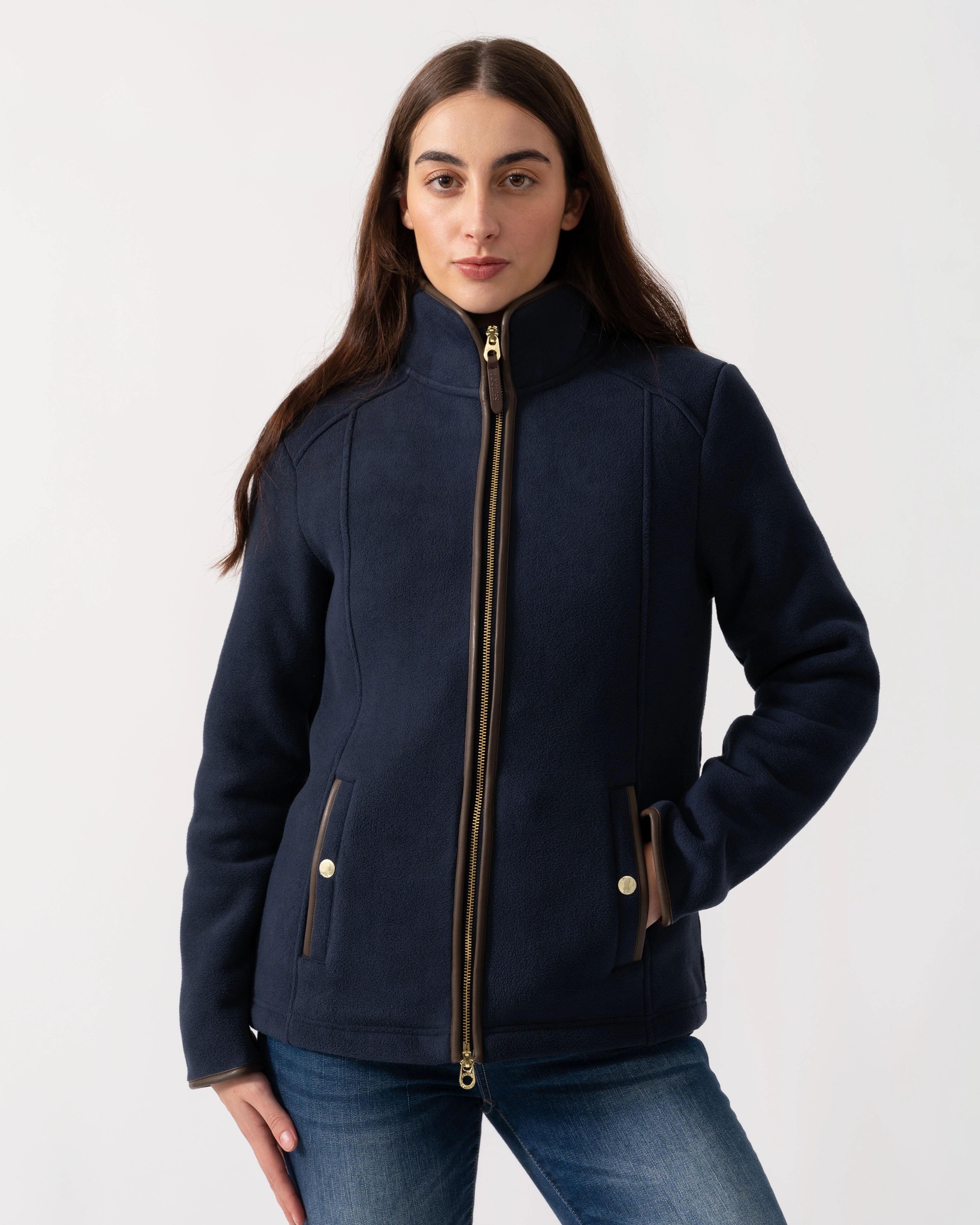 Joules Heritage Full Zip Womens Fleece - Navy - Image 2