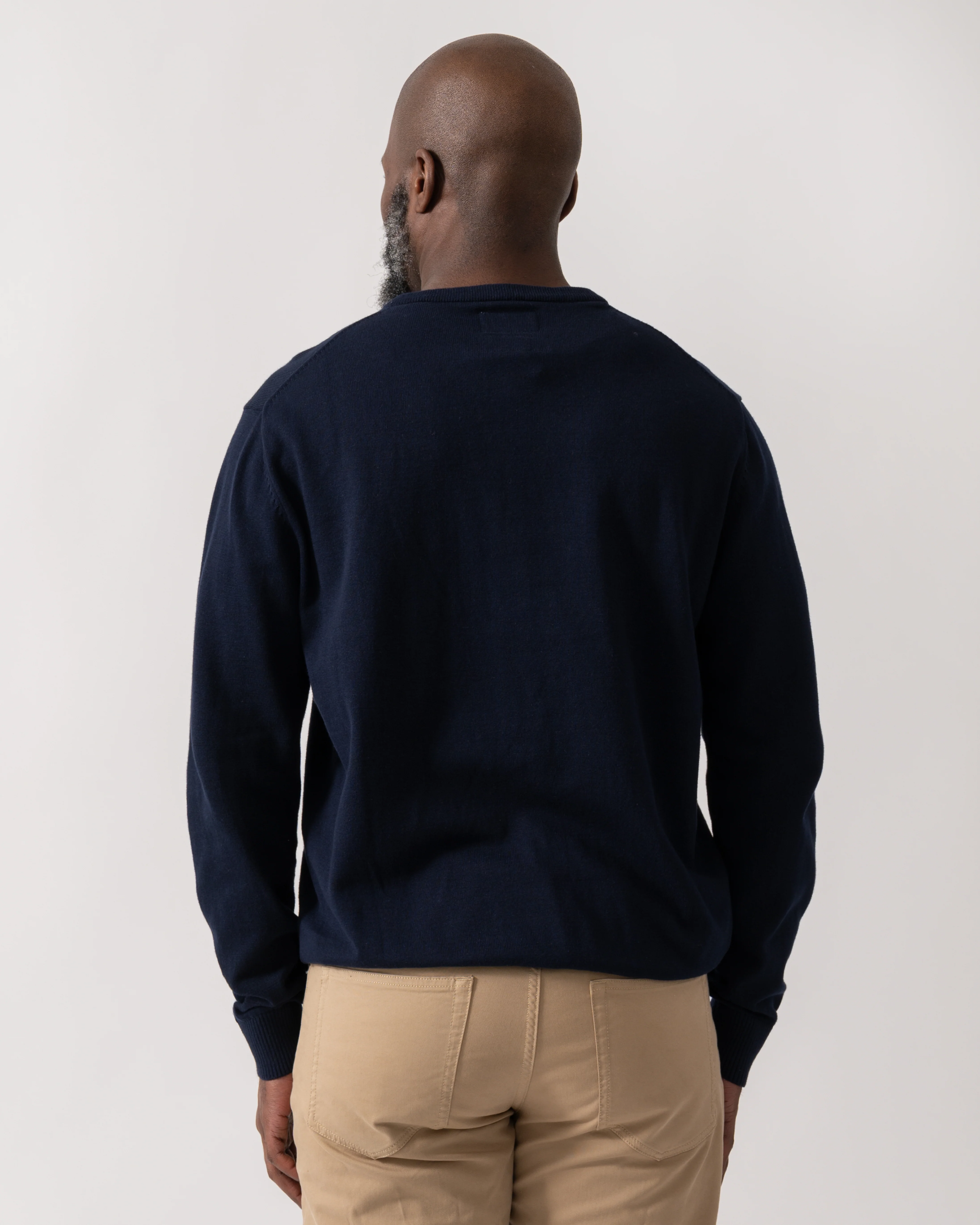 Joules Hillside Mens Crew Neck Jumper - Navy Blue - Image 4