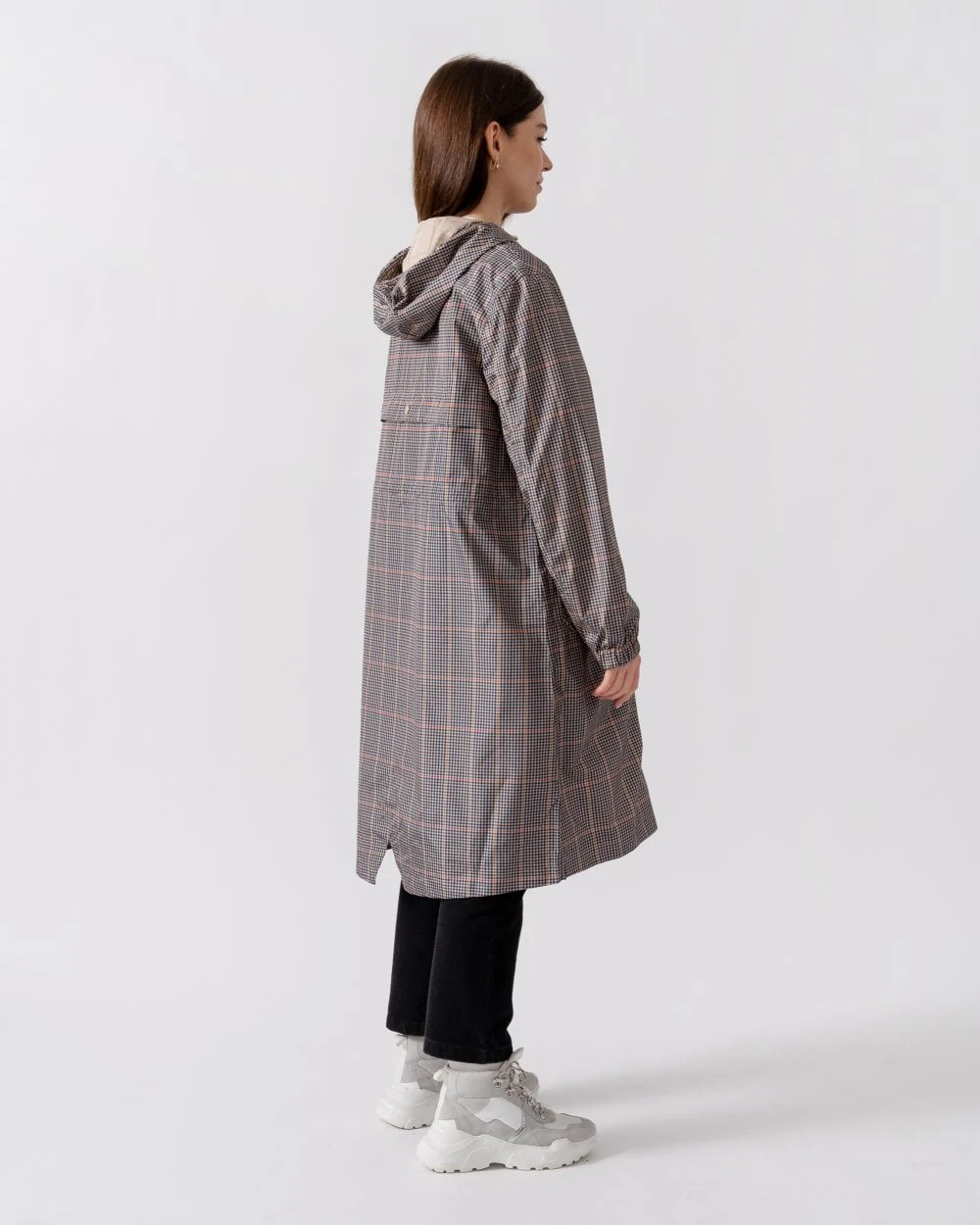 Joules Holkham Womens Packable Printed Raincoat - Henson Check - Image 3