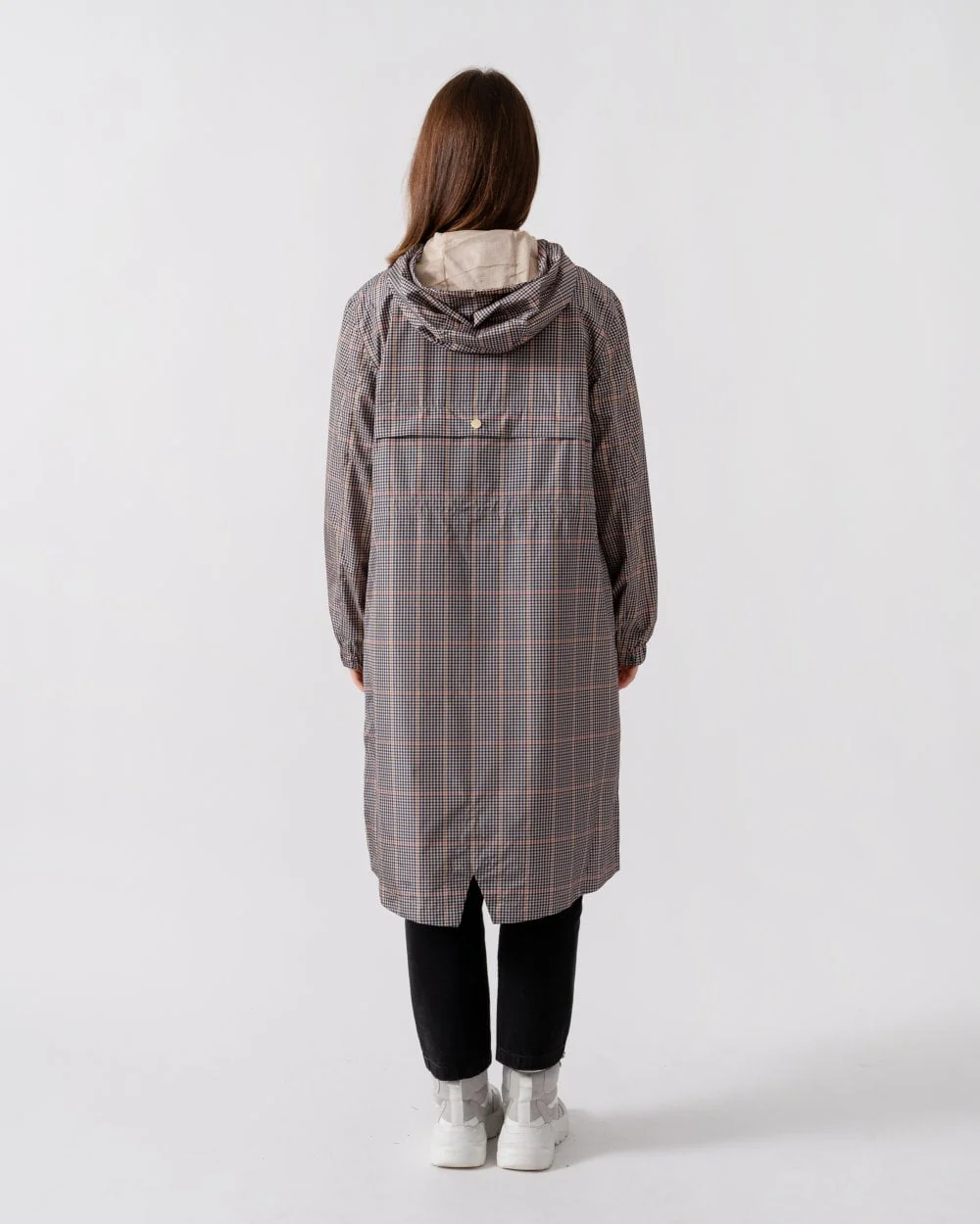 Joules Holkham Womens Packable Printed Raincoat - Henson Check - Image 4