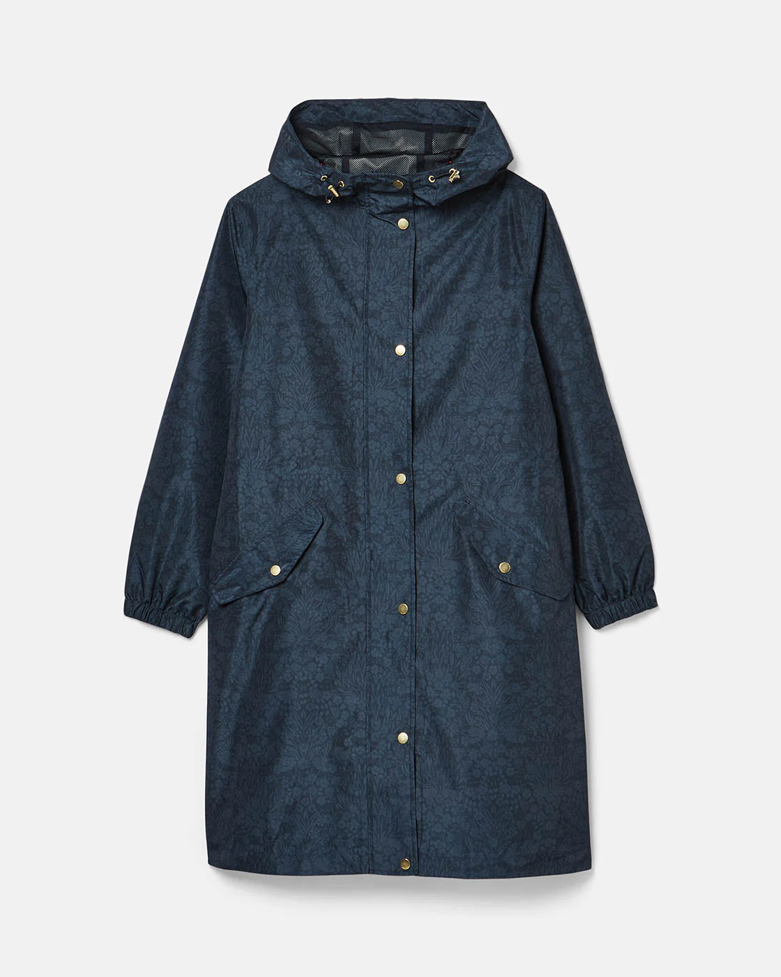 Joules Holkham Womens Packable Printed Raincoat - Navy Floral Tonal - Image 6