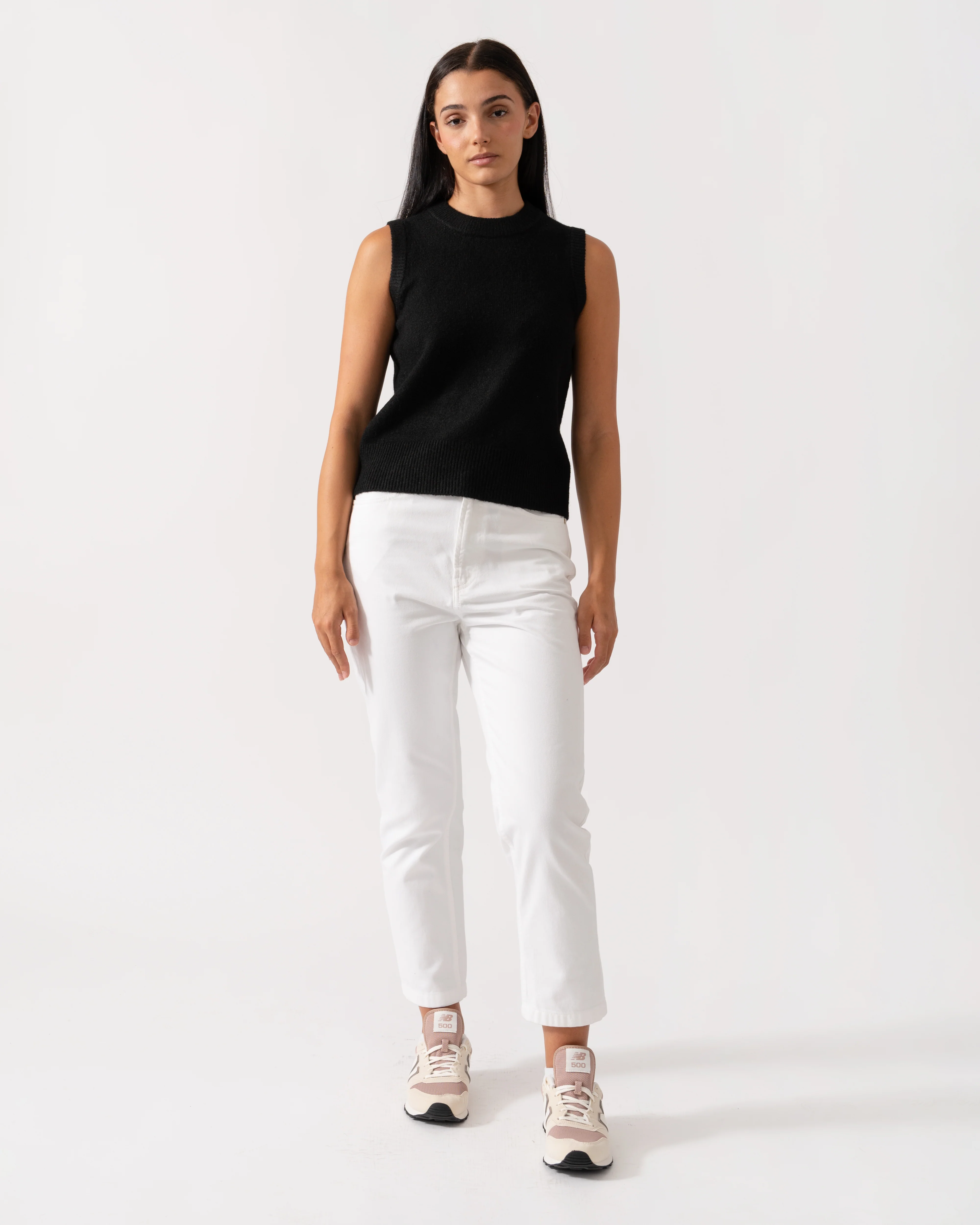 Joules Holly Womens Crew Neck Knit Tank Top - Black - Image 4
