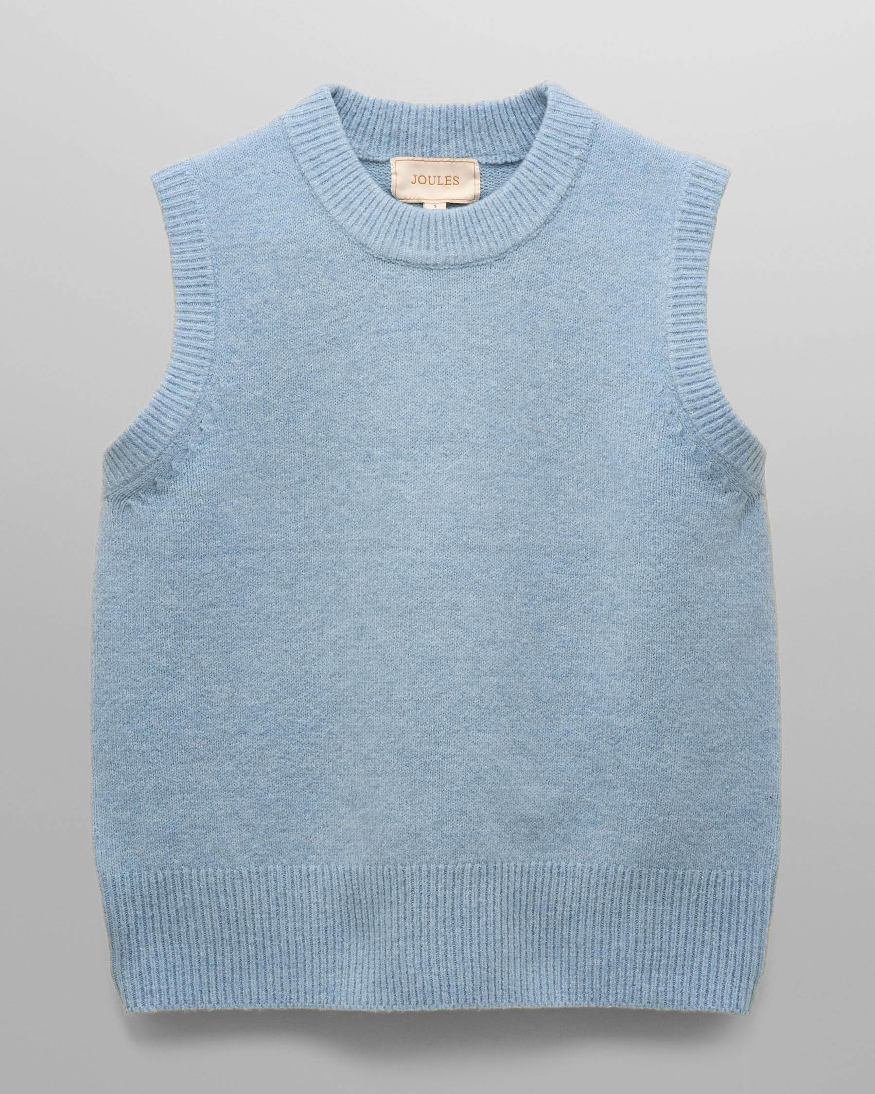 Joules Holly Womens Crew Neck Knit Tank Top - Light Blue - Image 5