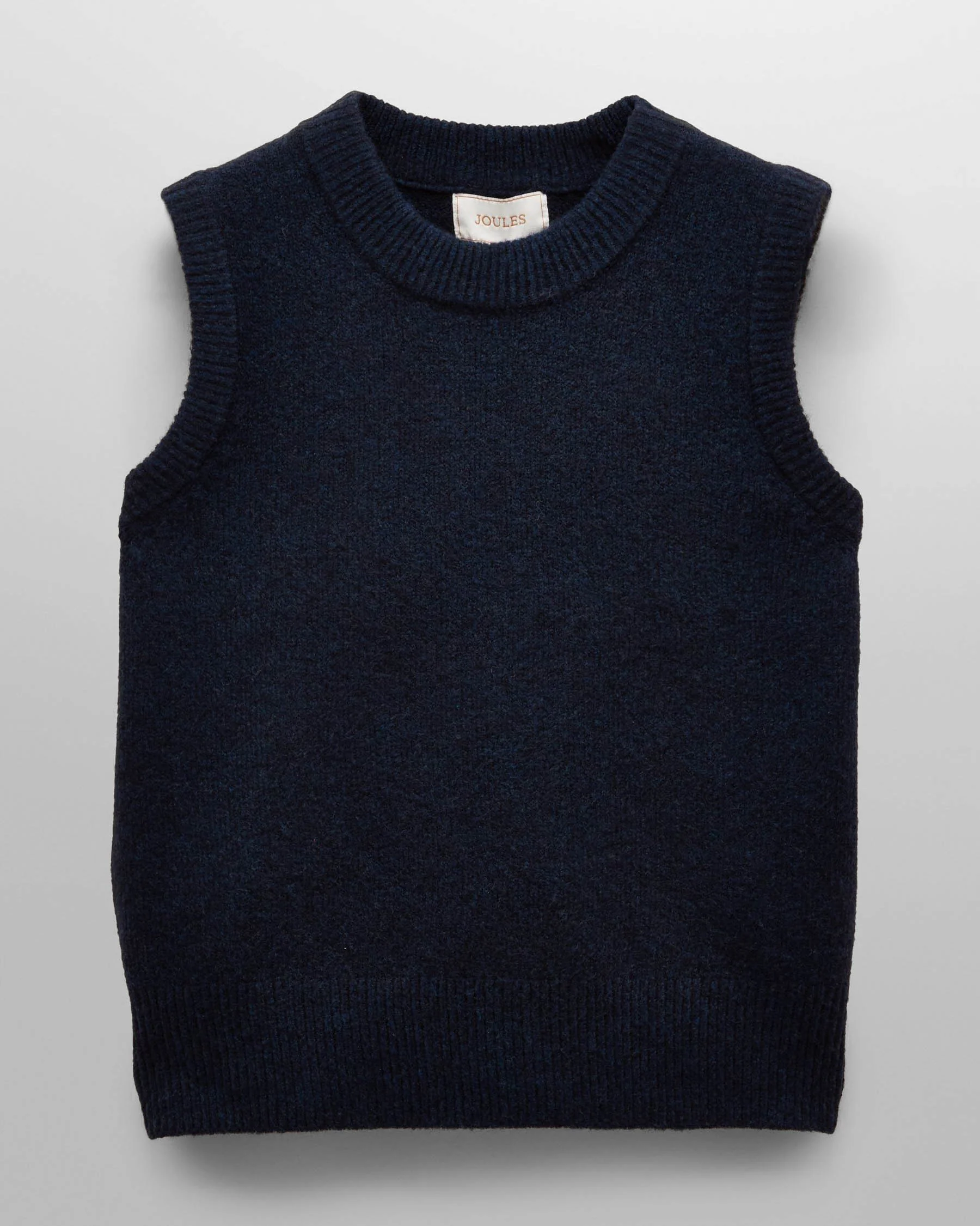 Joules Holly Womens Crew Neck Knit Tank Top - Navy Blue - Image 5
