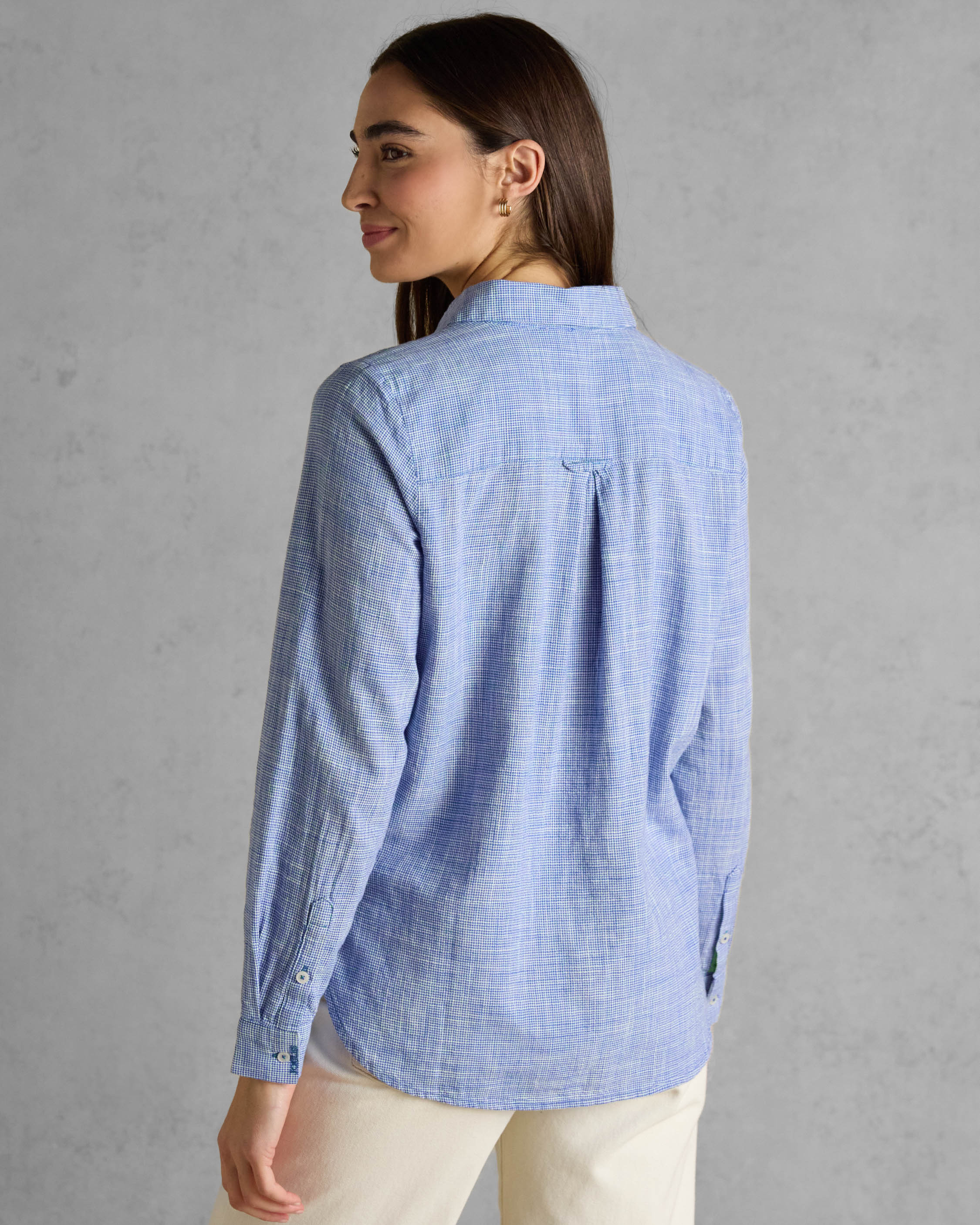 Joules Ida Womens Long Sleeve Shirt - Blue - Image 4