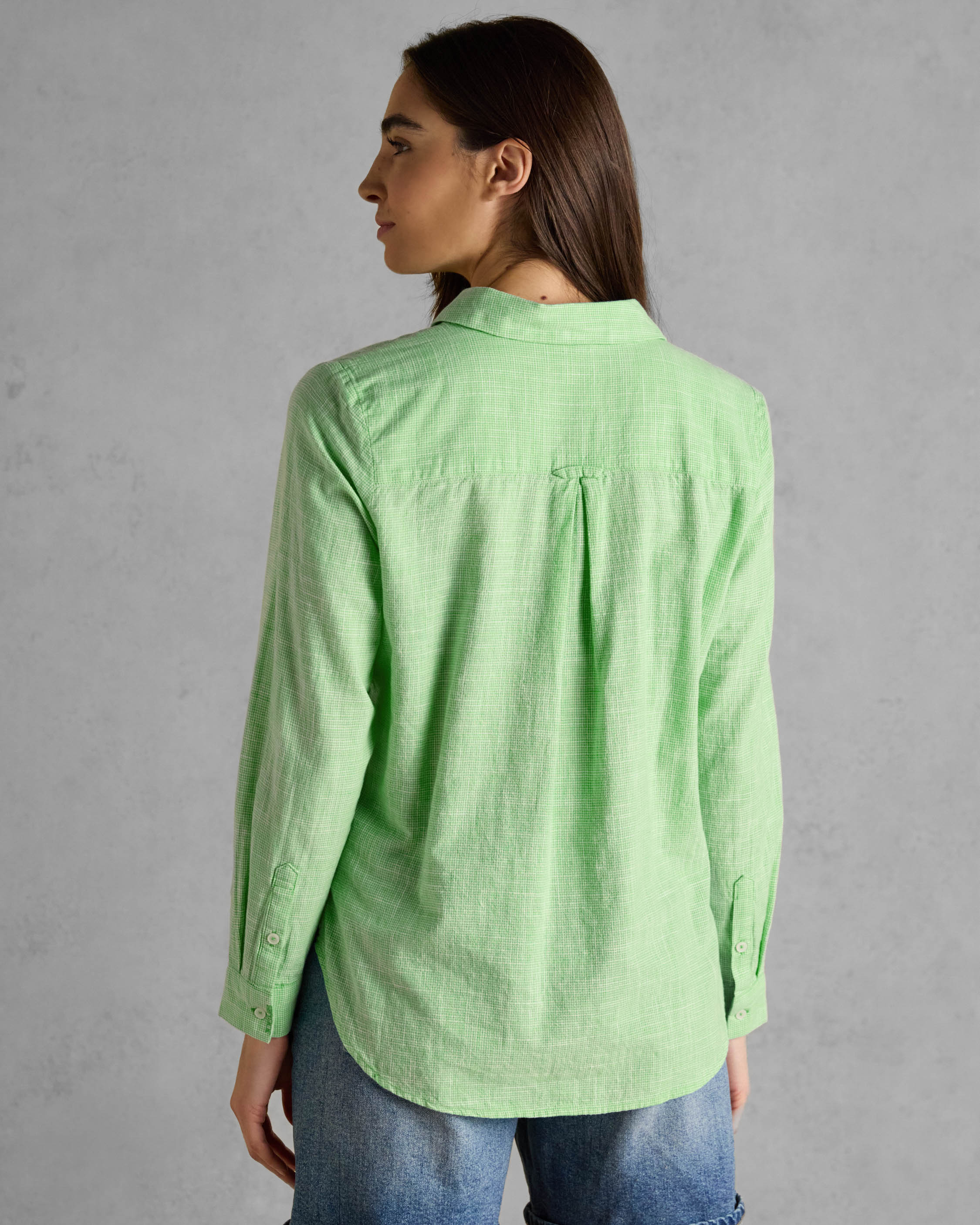 Joules Ida Womens Long Sleeve Shirt - Green - Image 4