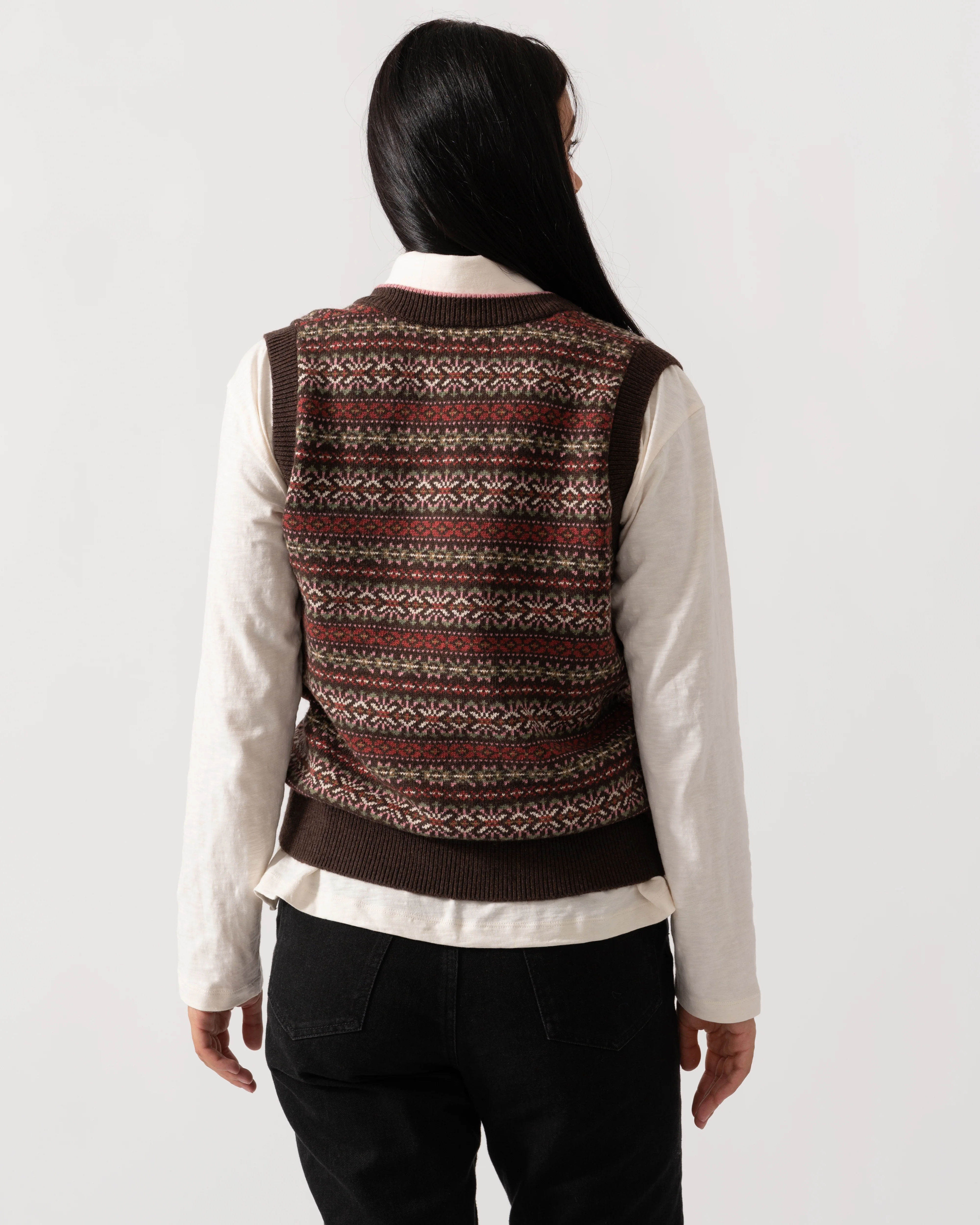 Joules Islay Womens V-Neck Knit Tank Top - Brown - Image 4